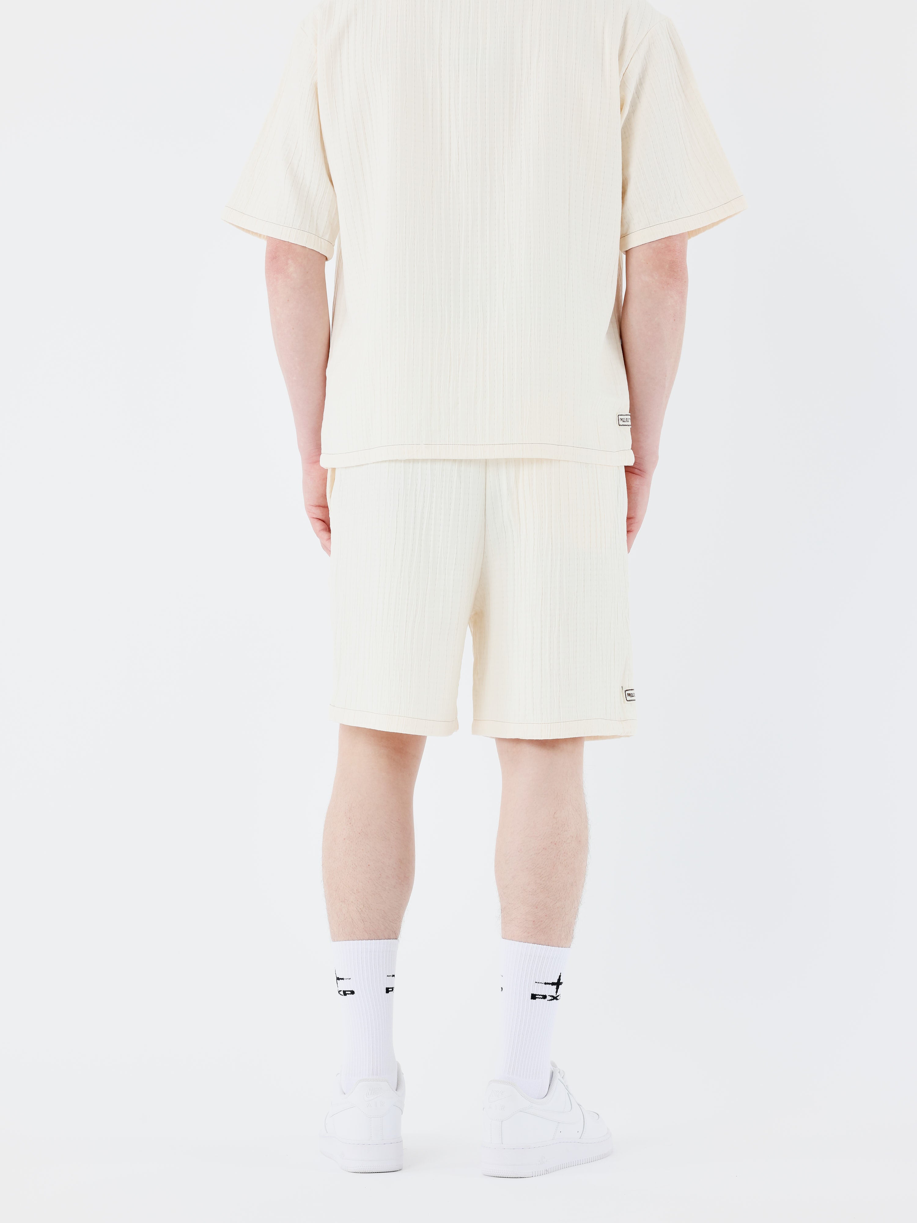 Plisserade avslappnade shorts-3