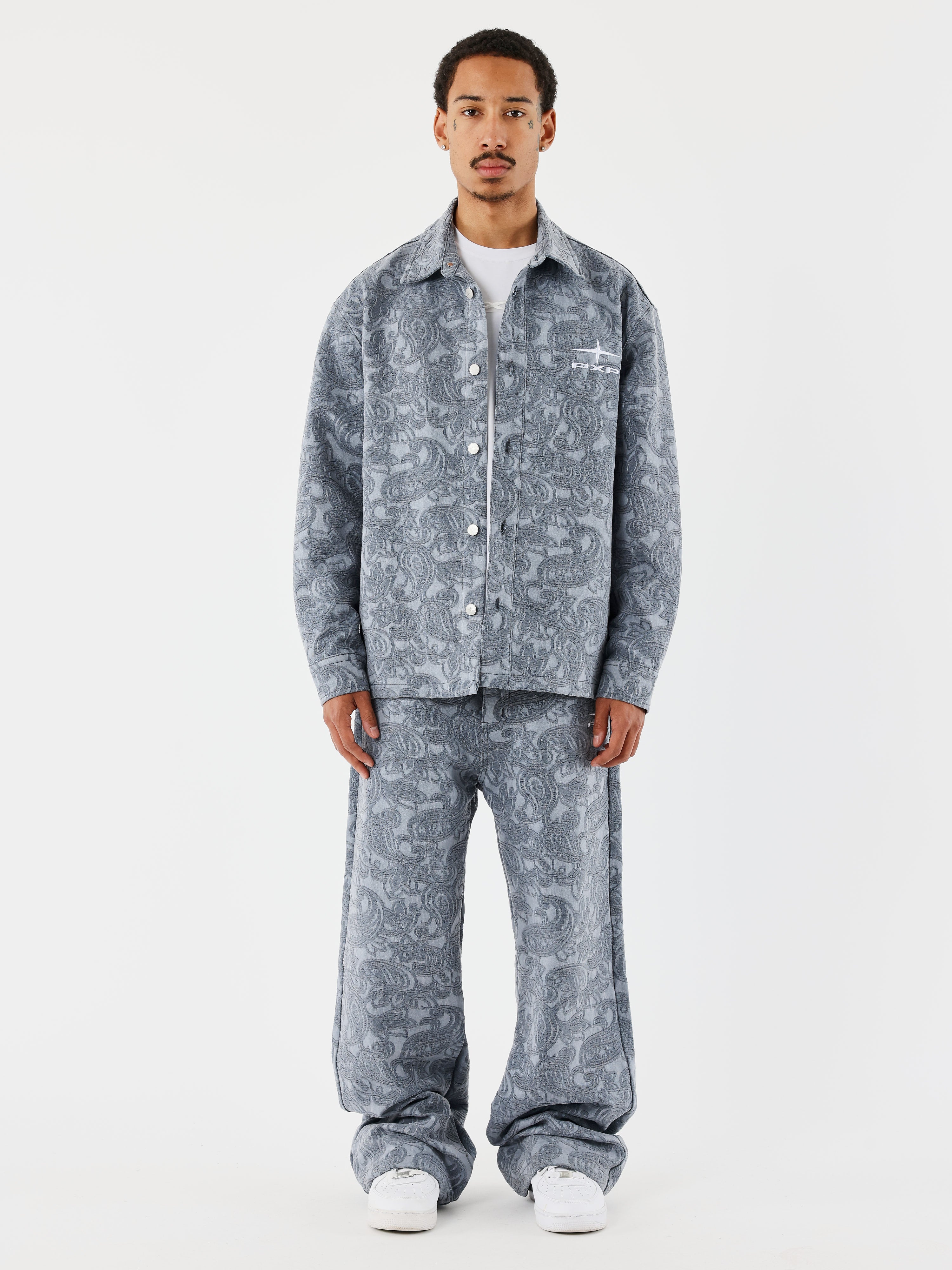 Kalash x PXP pants with bandana patterns|||NEXT|||Kalash x PXP trousers featuring bandana motifs|||NEXT|||Kalash x PXP patterned bandana pants-1