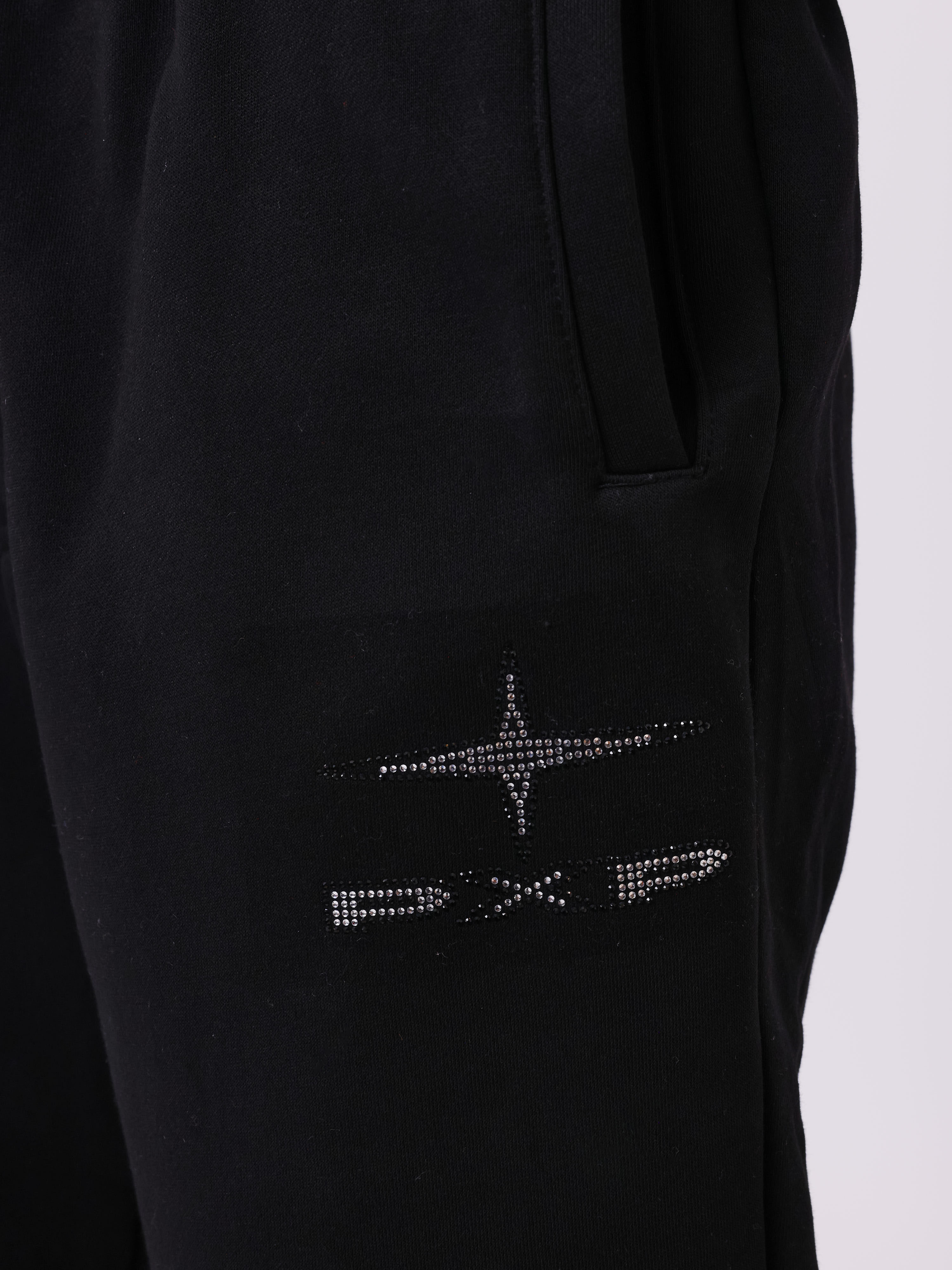Pantaloni da jogging con strass-4