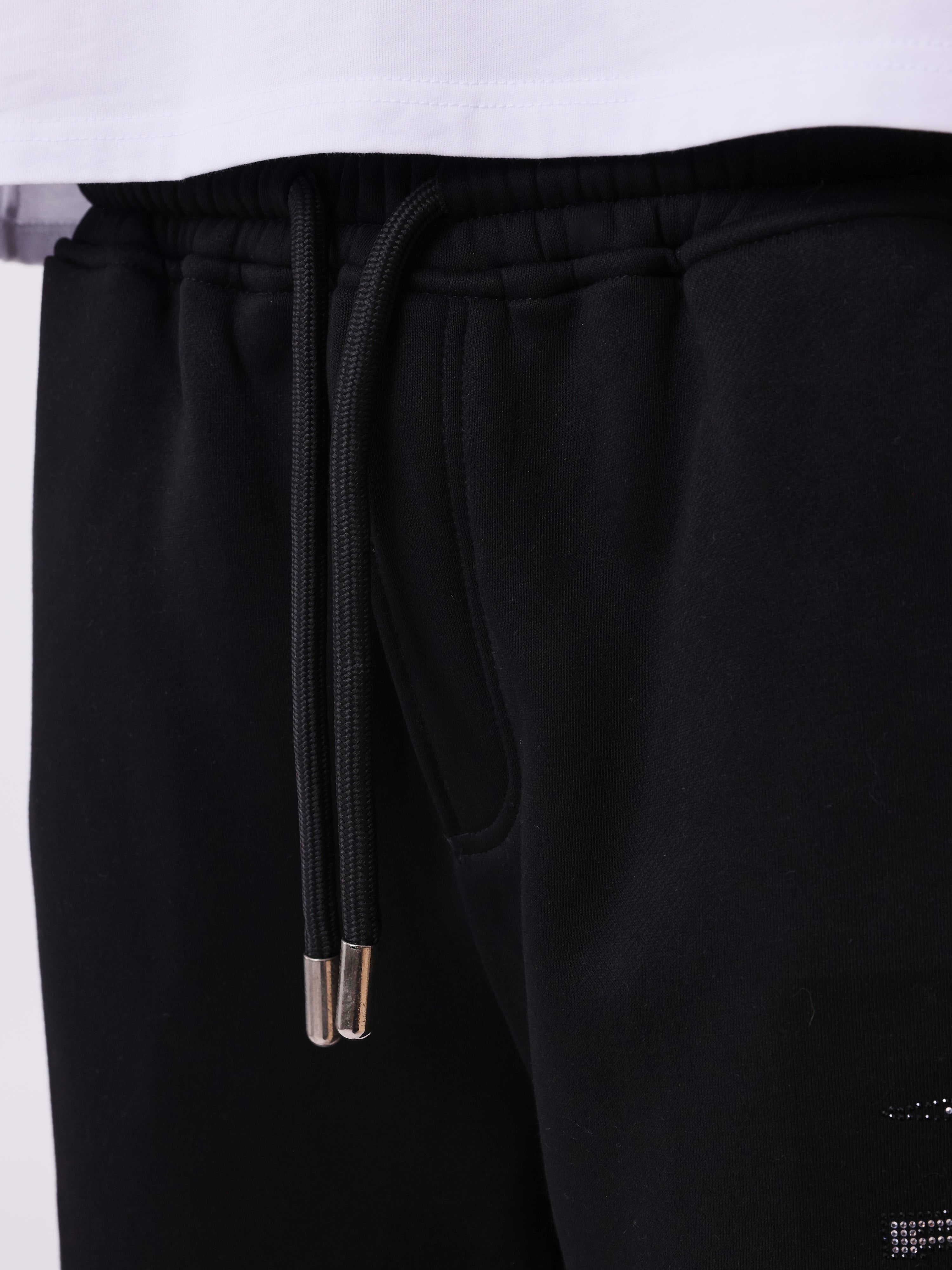 Pantaloni da jogging con strass-5