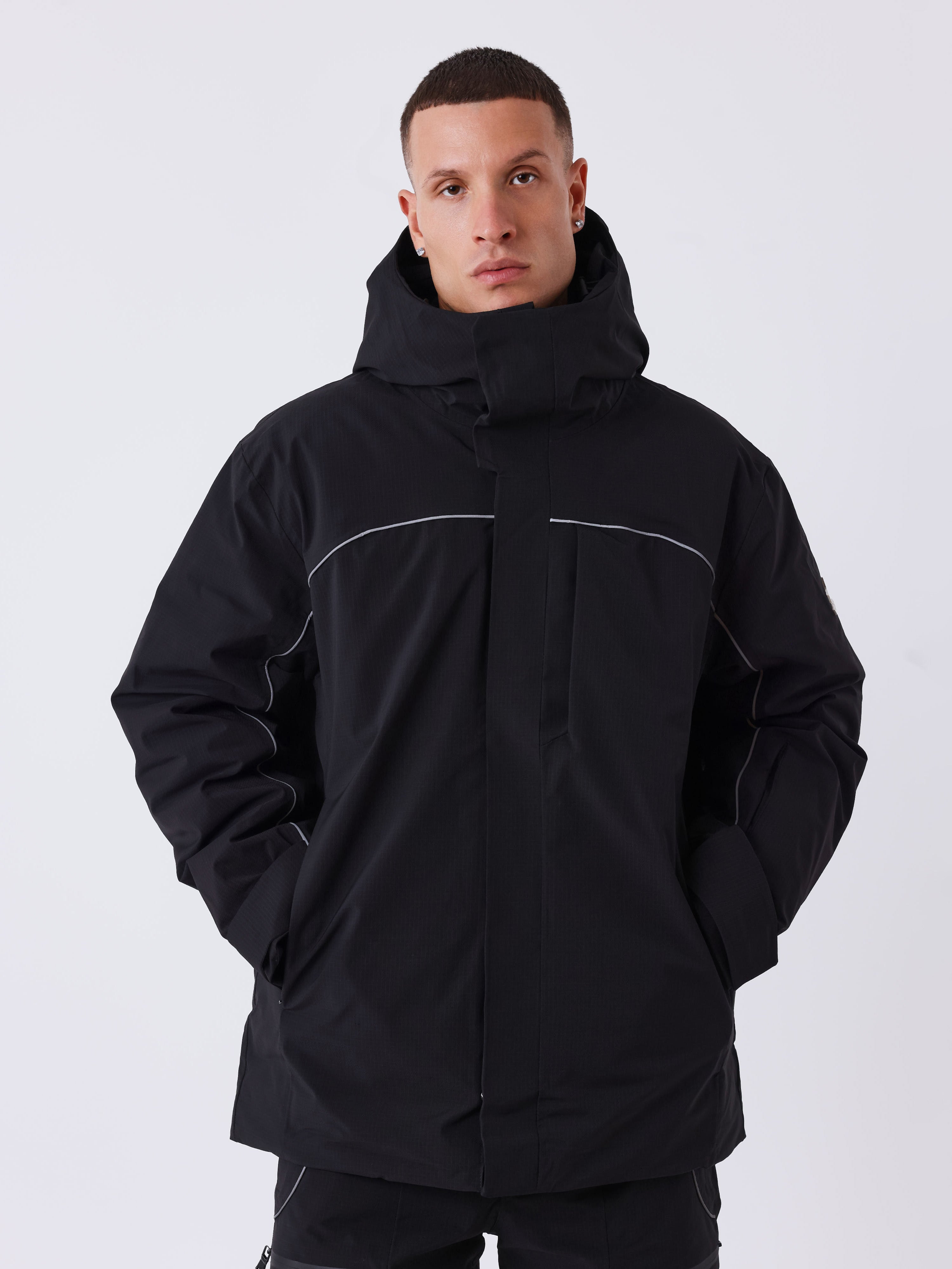 Wasserdichte Skijacke mit Daunenfüllung-1