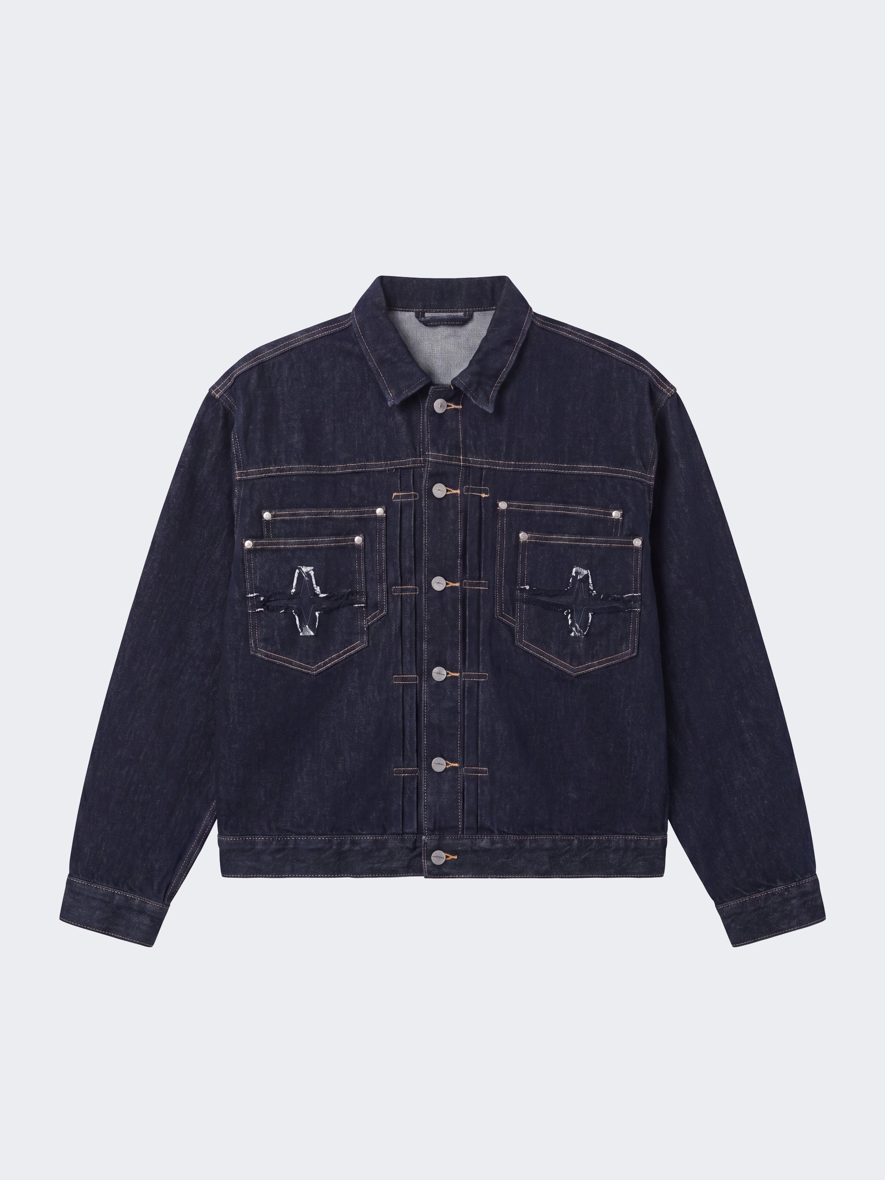 Raw denim jacket-6