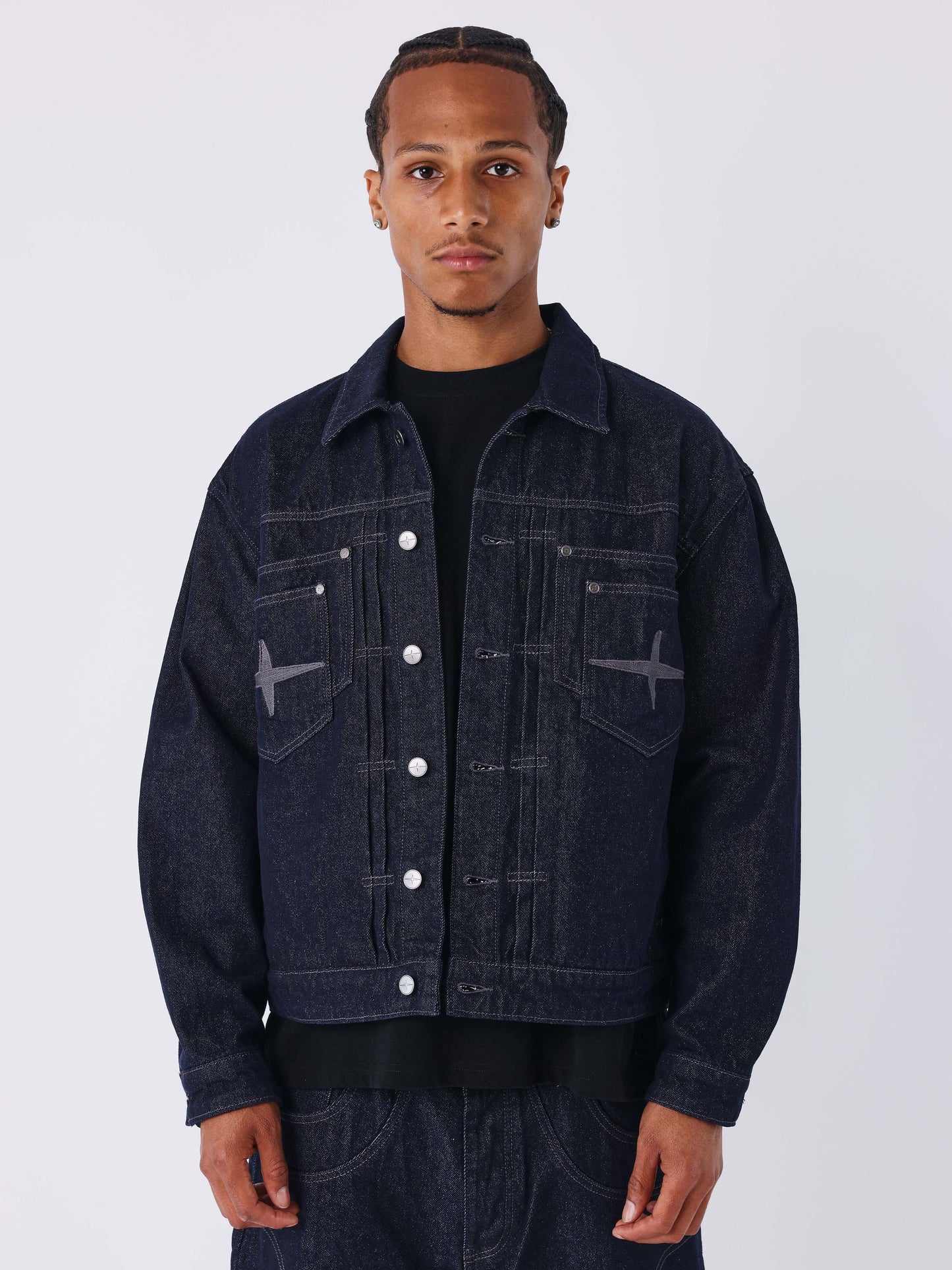 Jaqueta de denim cru