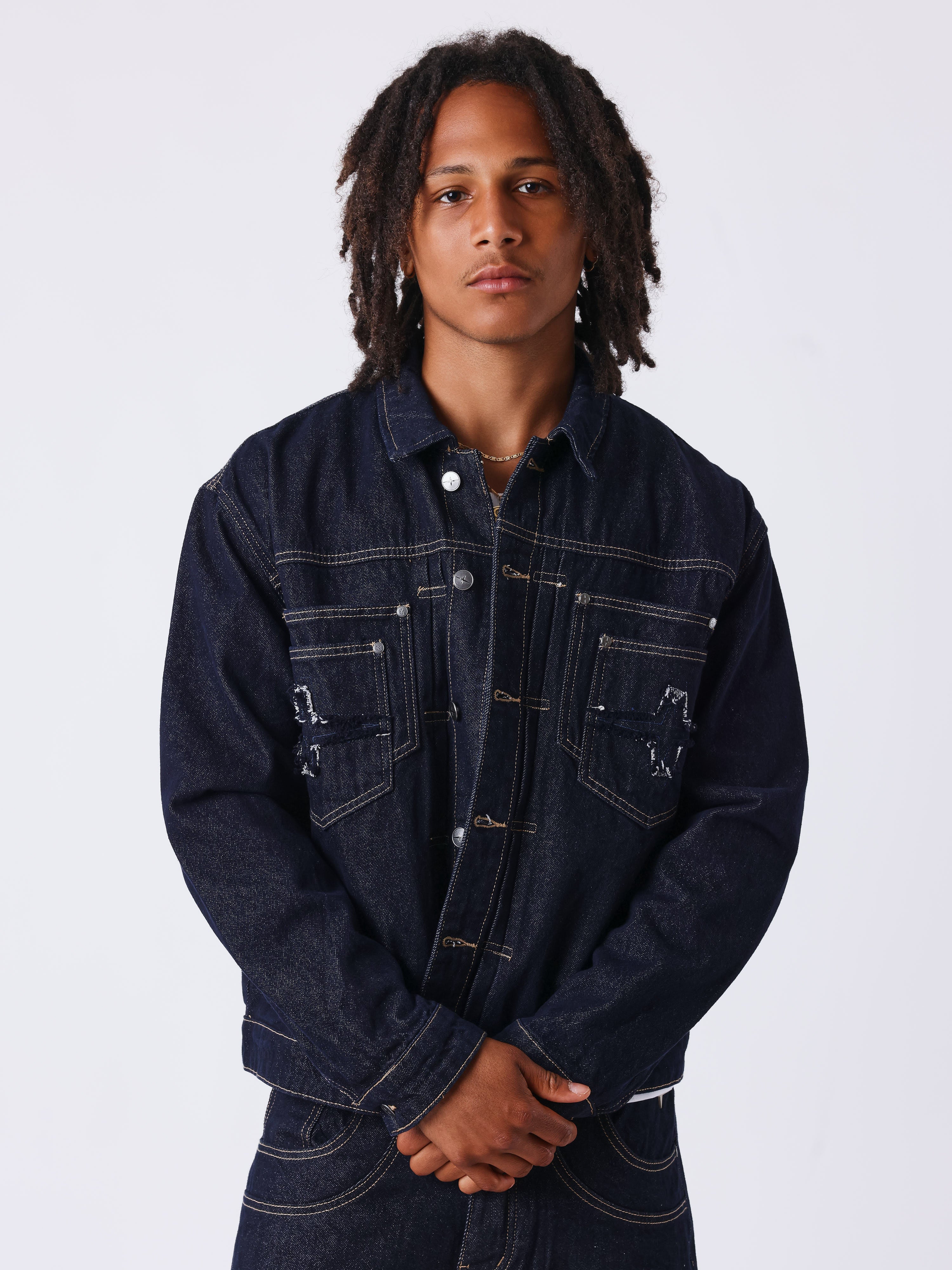 Raw denim jacket-1