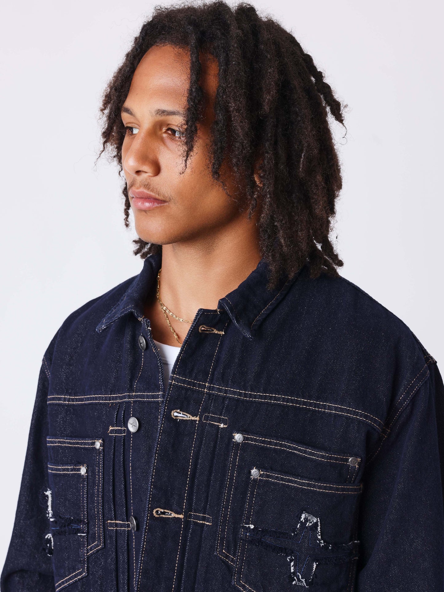 Raw denim jacket