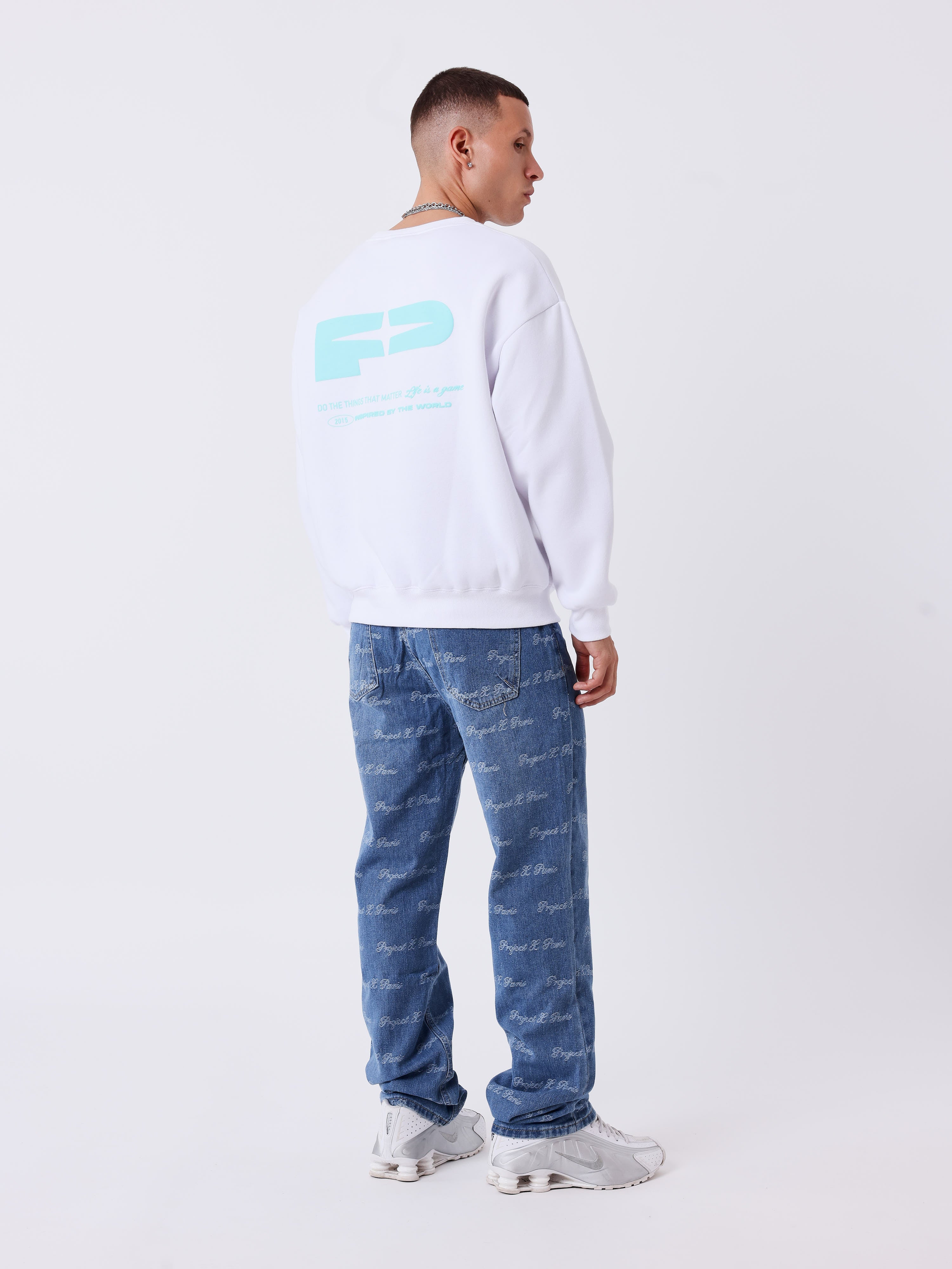 Regular Jeans mit All-over-Muster-2