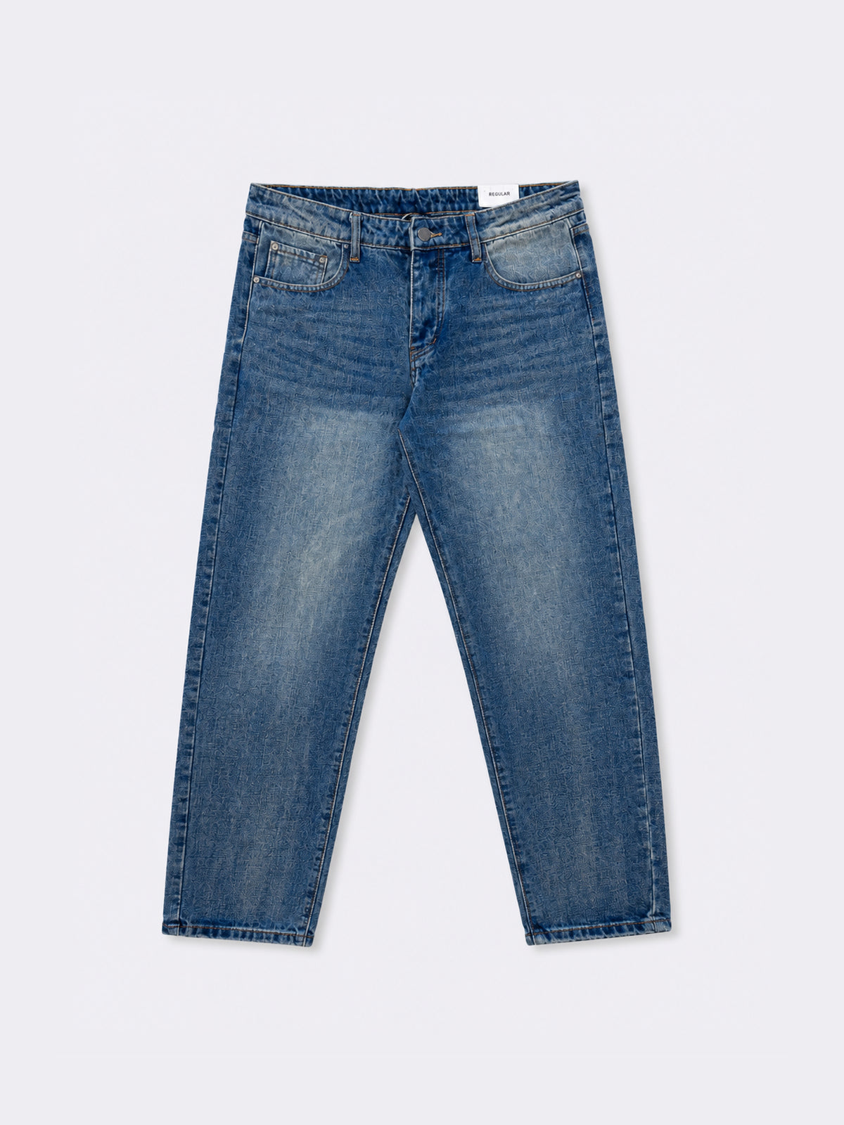 Rechte gesneden gewassen jeans-1