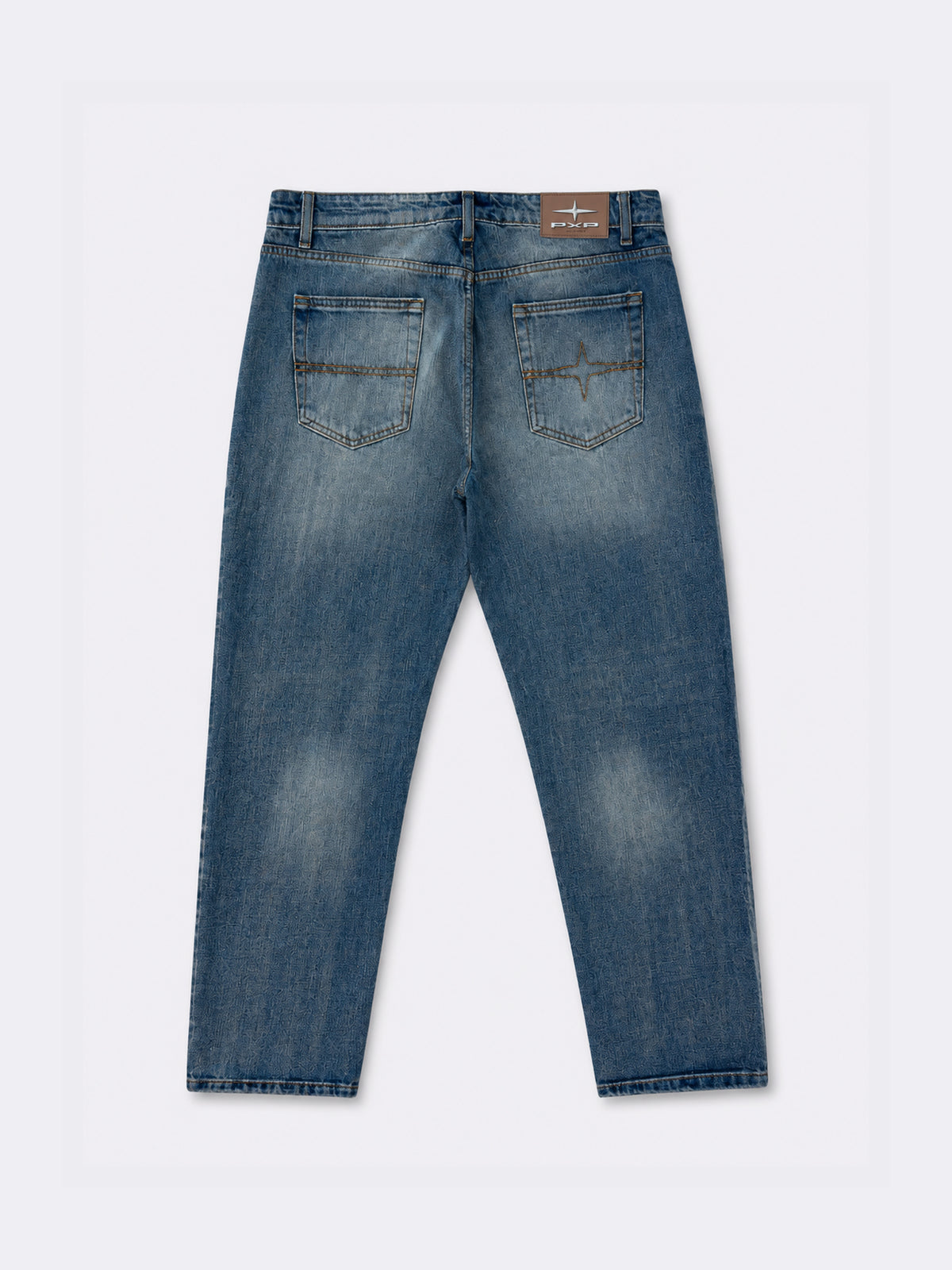 Rechte gesneden gewassen jeans-2