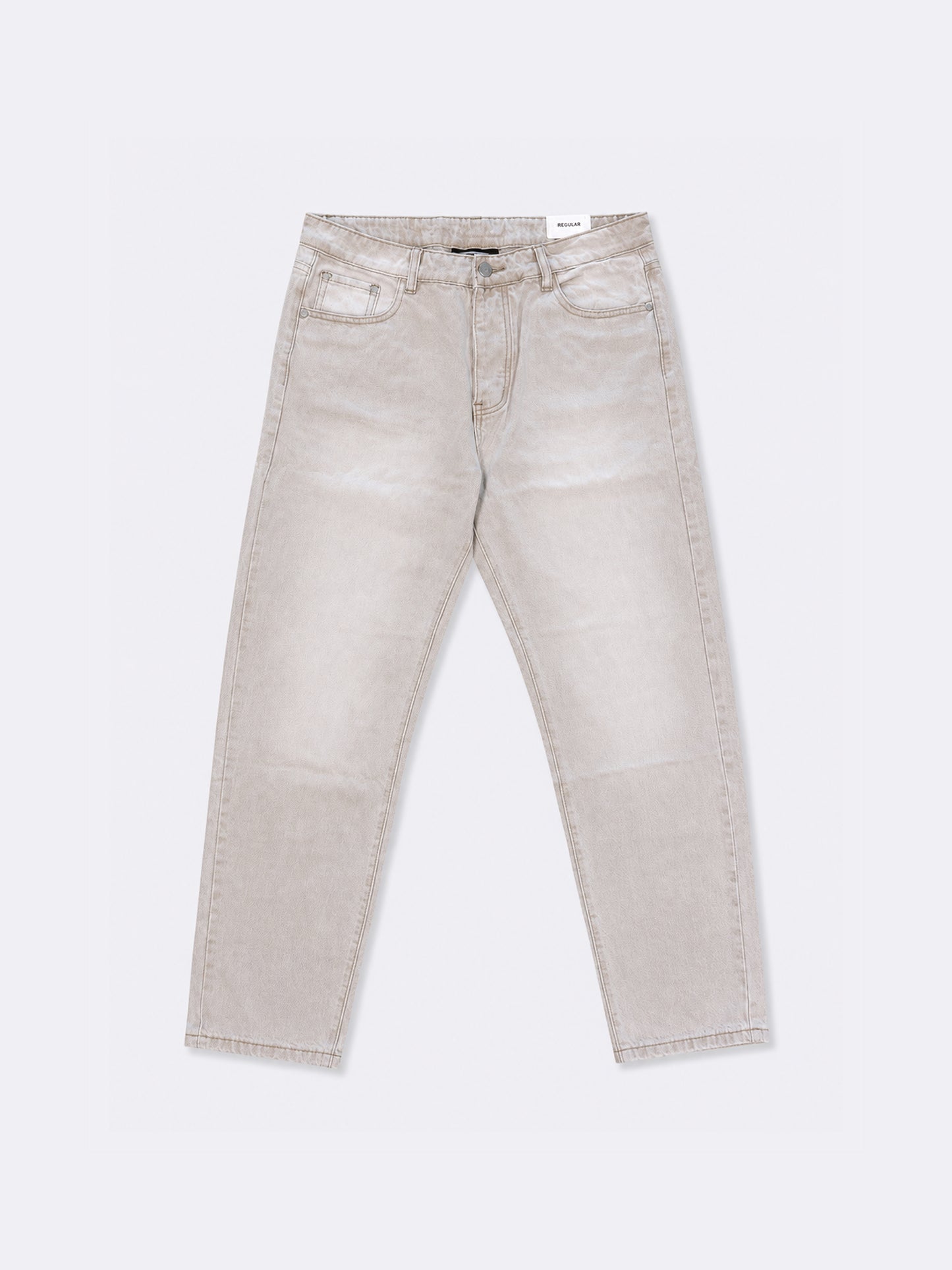 Straight cut faded jeans