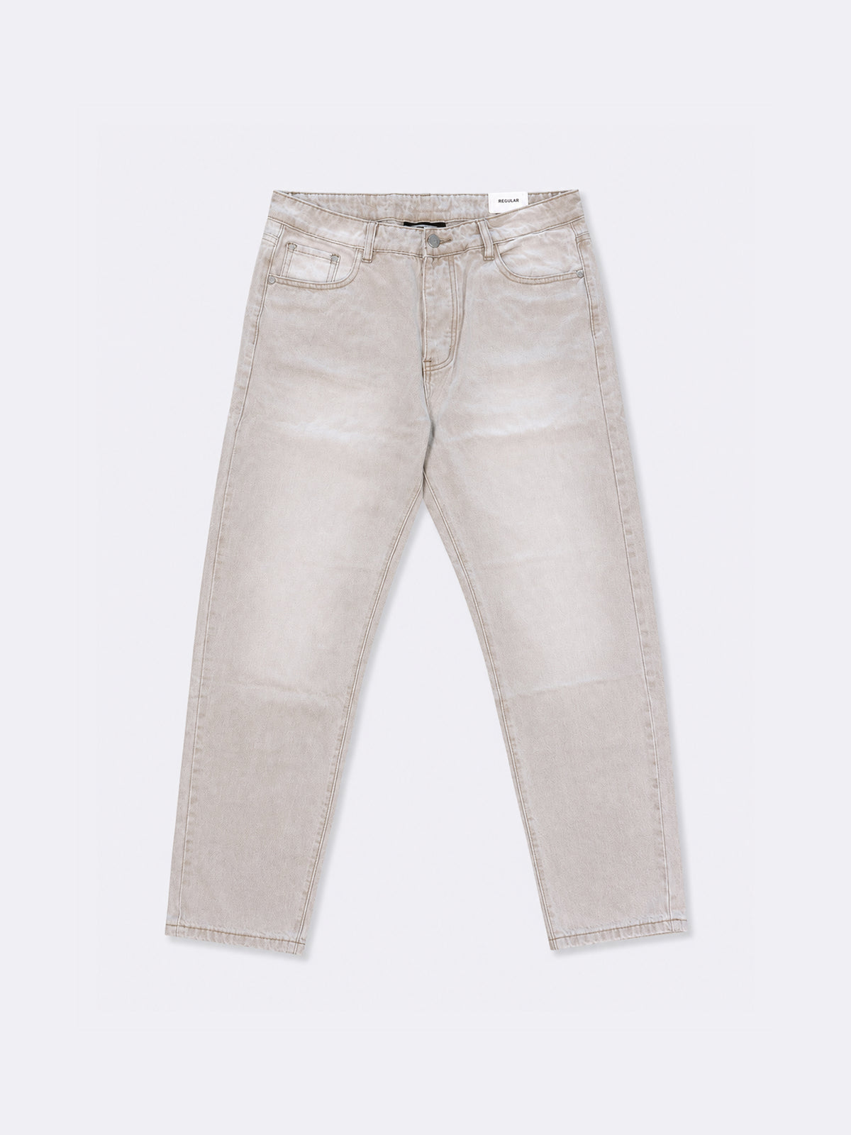 Straight cut faded jeans-1