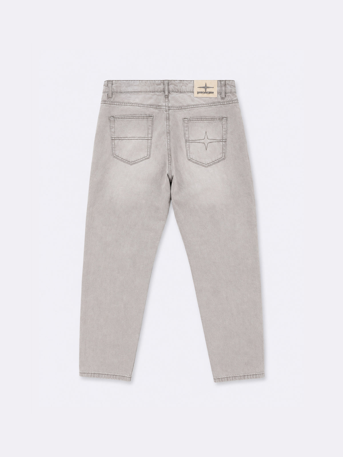 Straight cut faded jeans