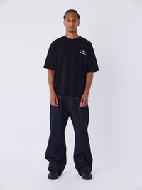 Spodnie baggy z surowego denimu