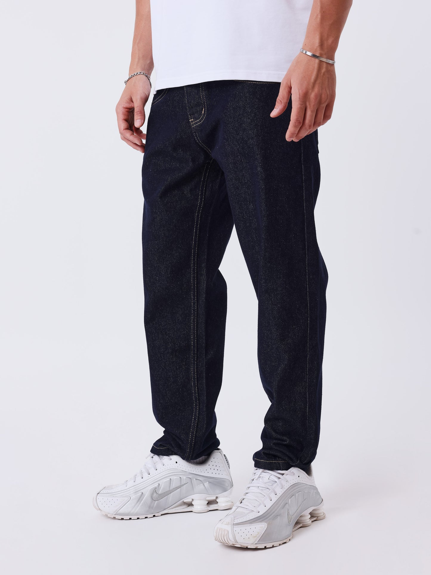 Slim fit jeans in raw denim