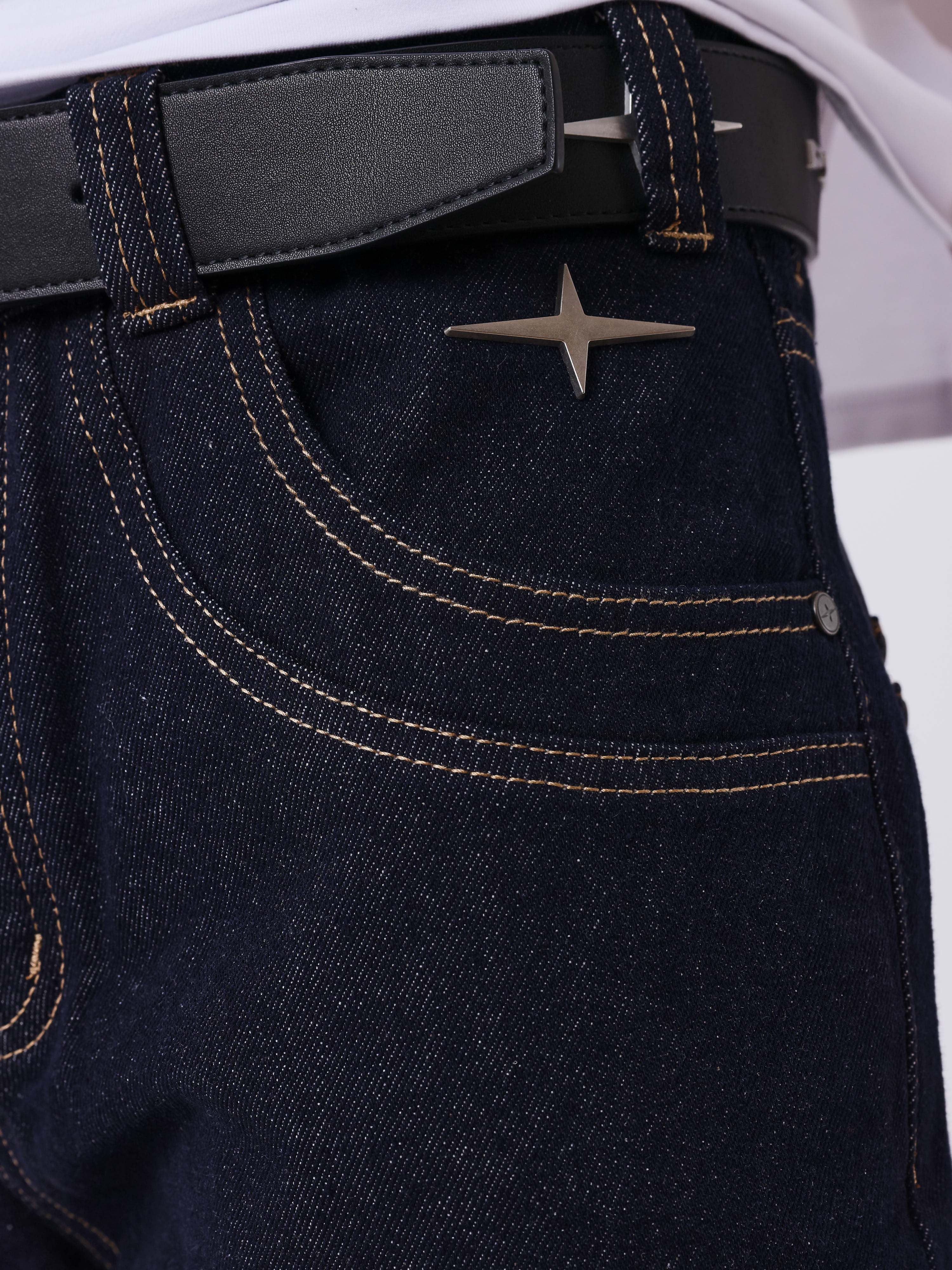 Slim fit jeans in raw denim-4