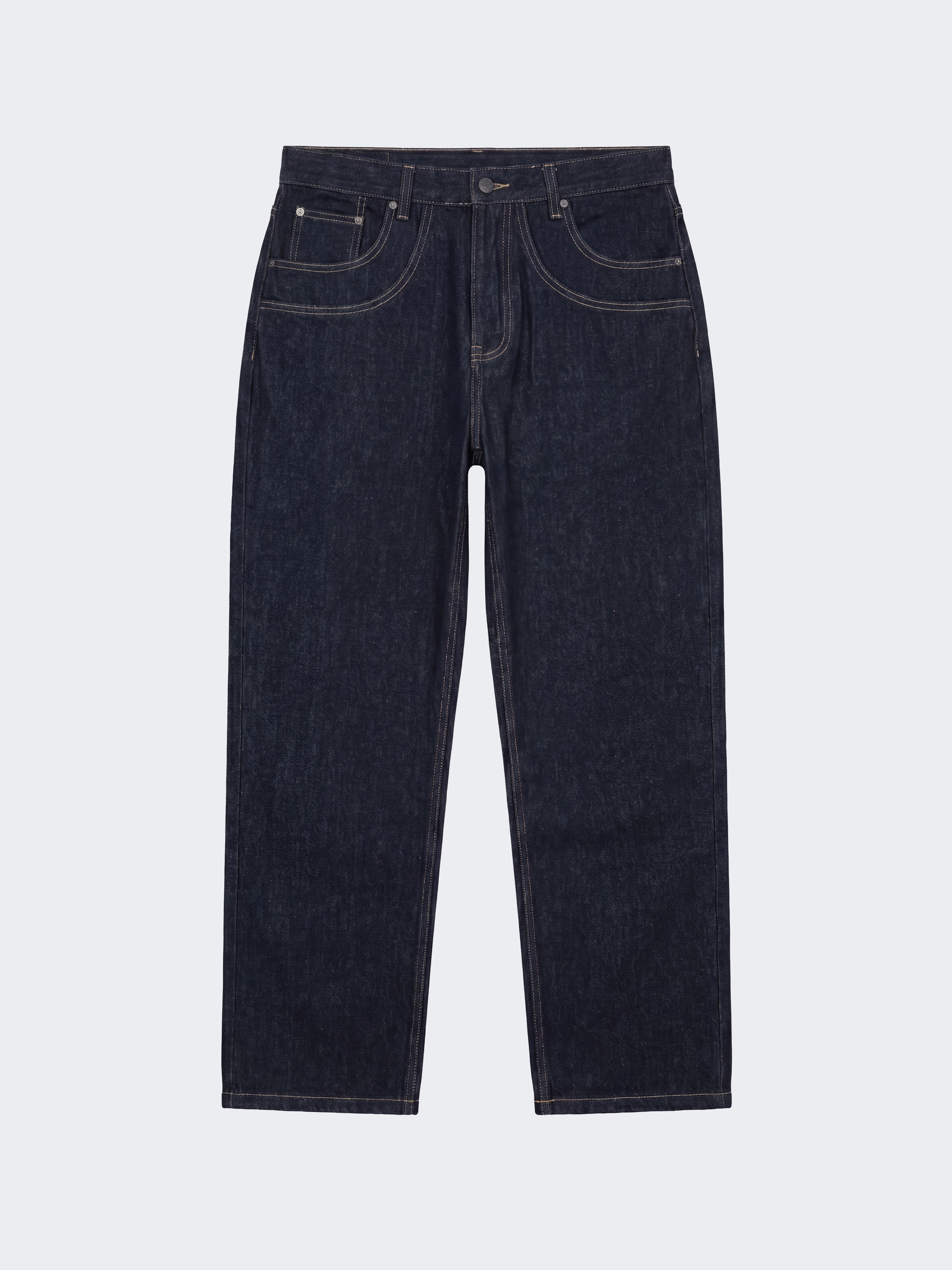 Jean baggy en denim brut-6