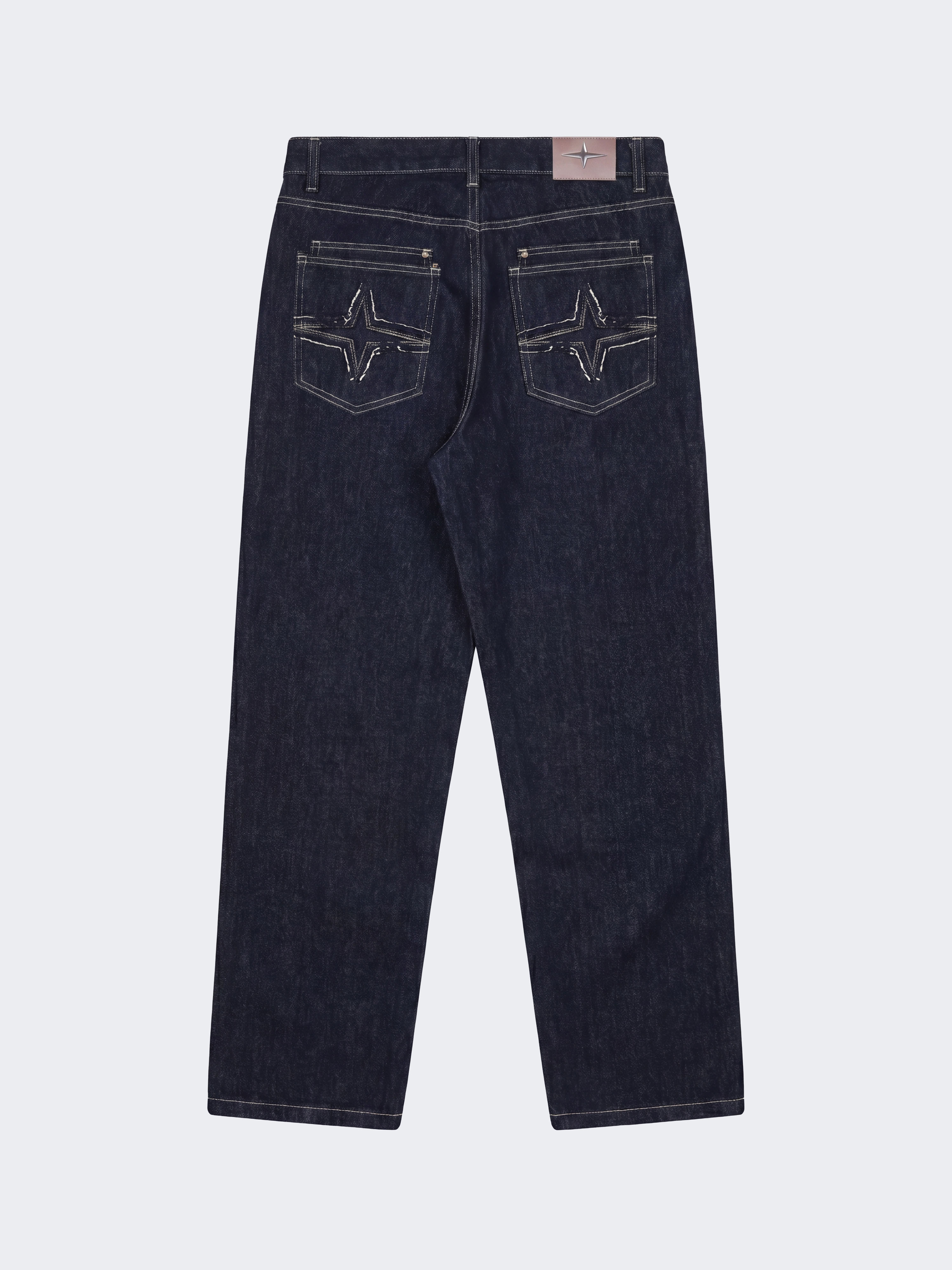 Jean baggy en denim brut-7