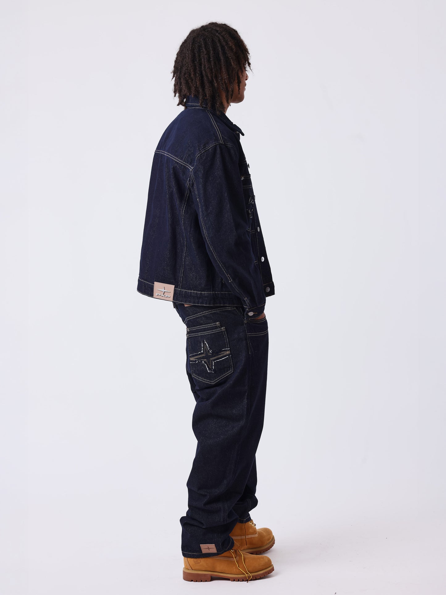 Jean baggy en denim brut