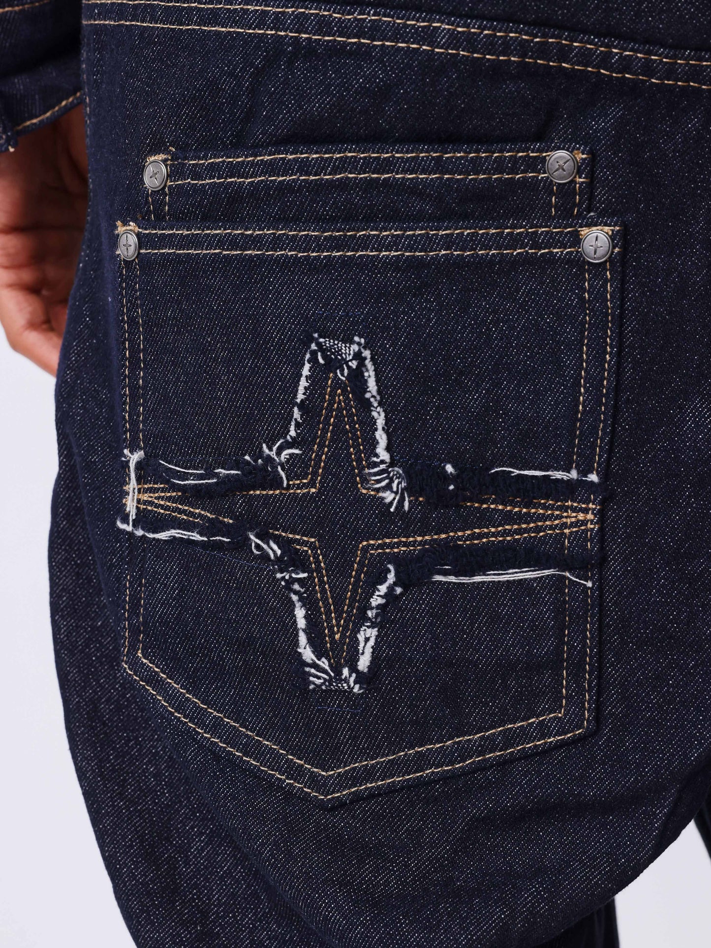 Jean baggy en denim brut