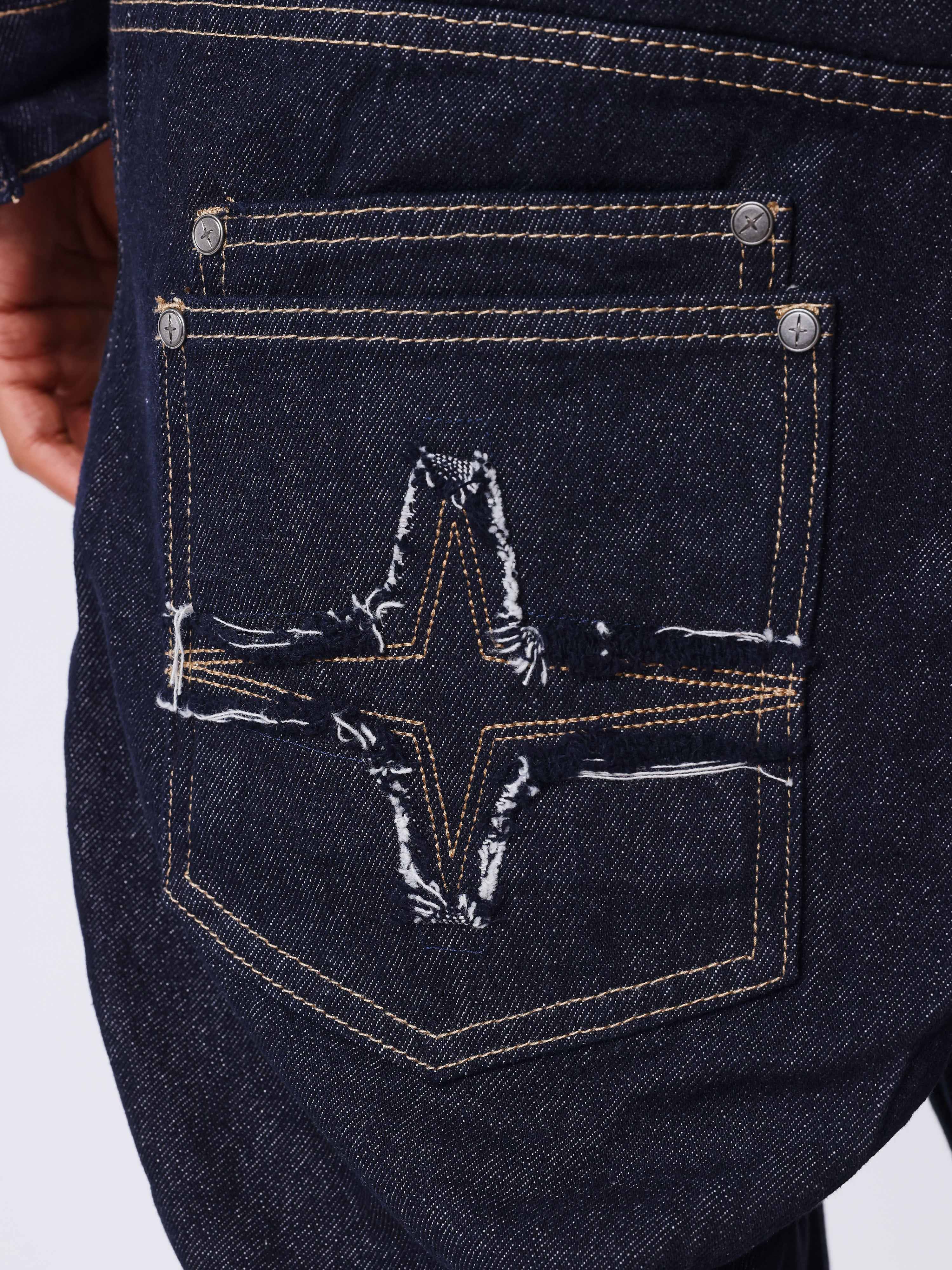 Jean baggy en denim brut-8