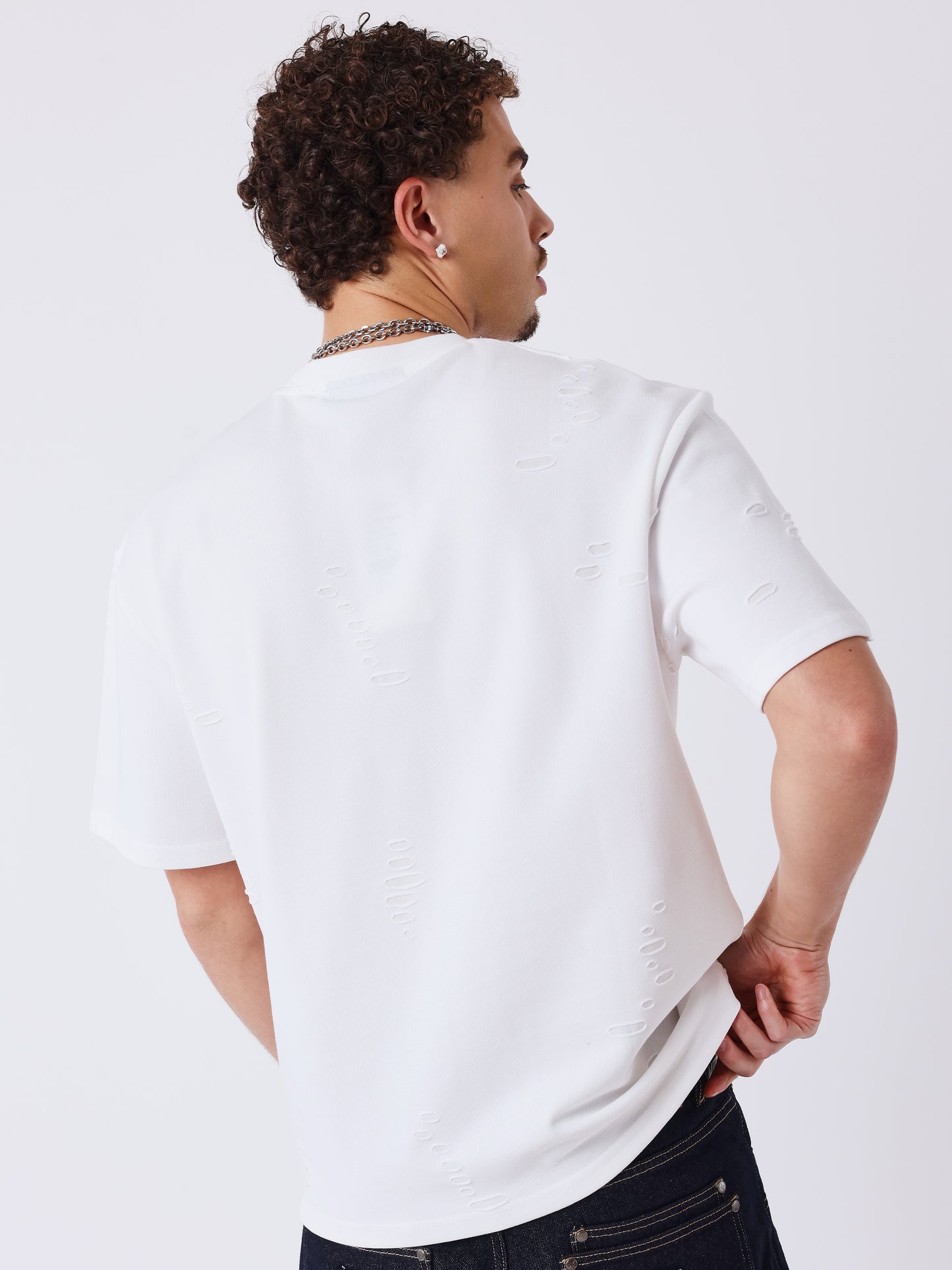 Camiseta com efeito texturizado