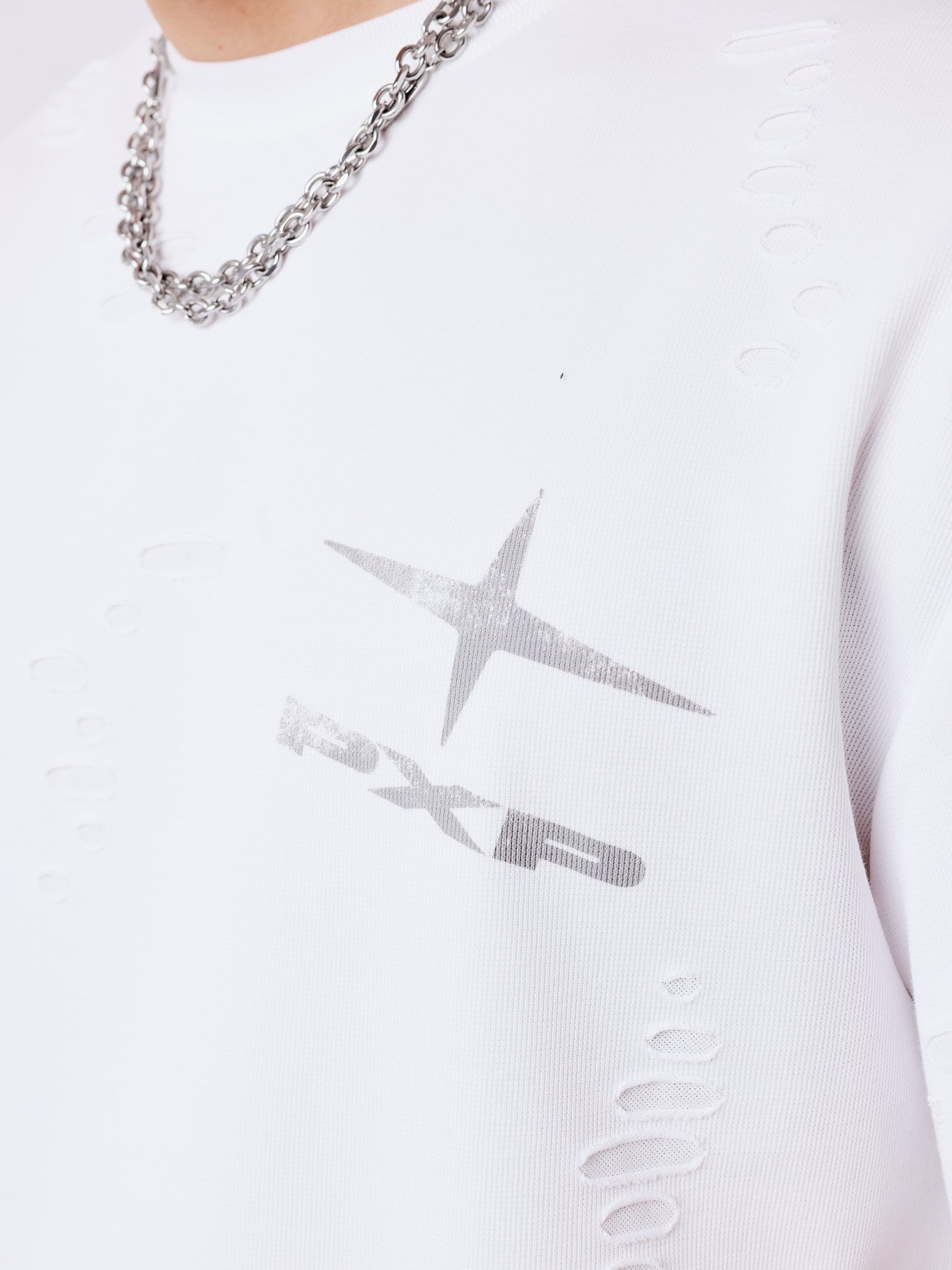 Camiseta com efeito texturizado