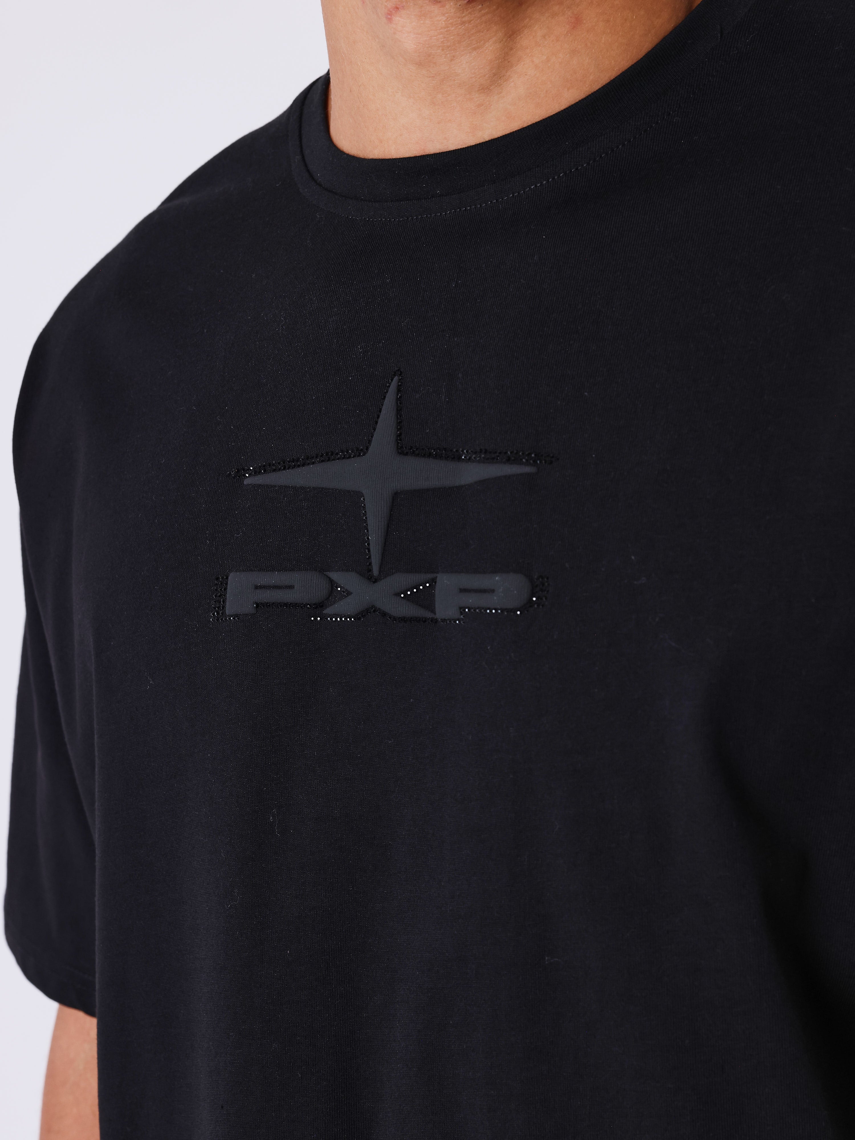 Camiseta de manga corta con strass-3