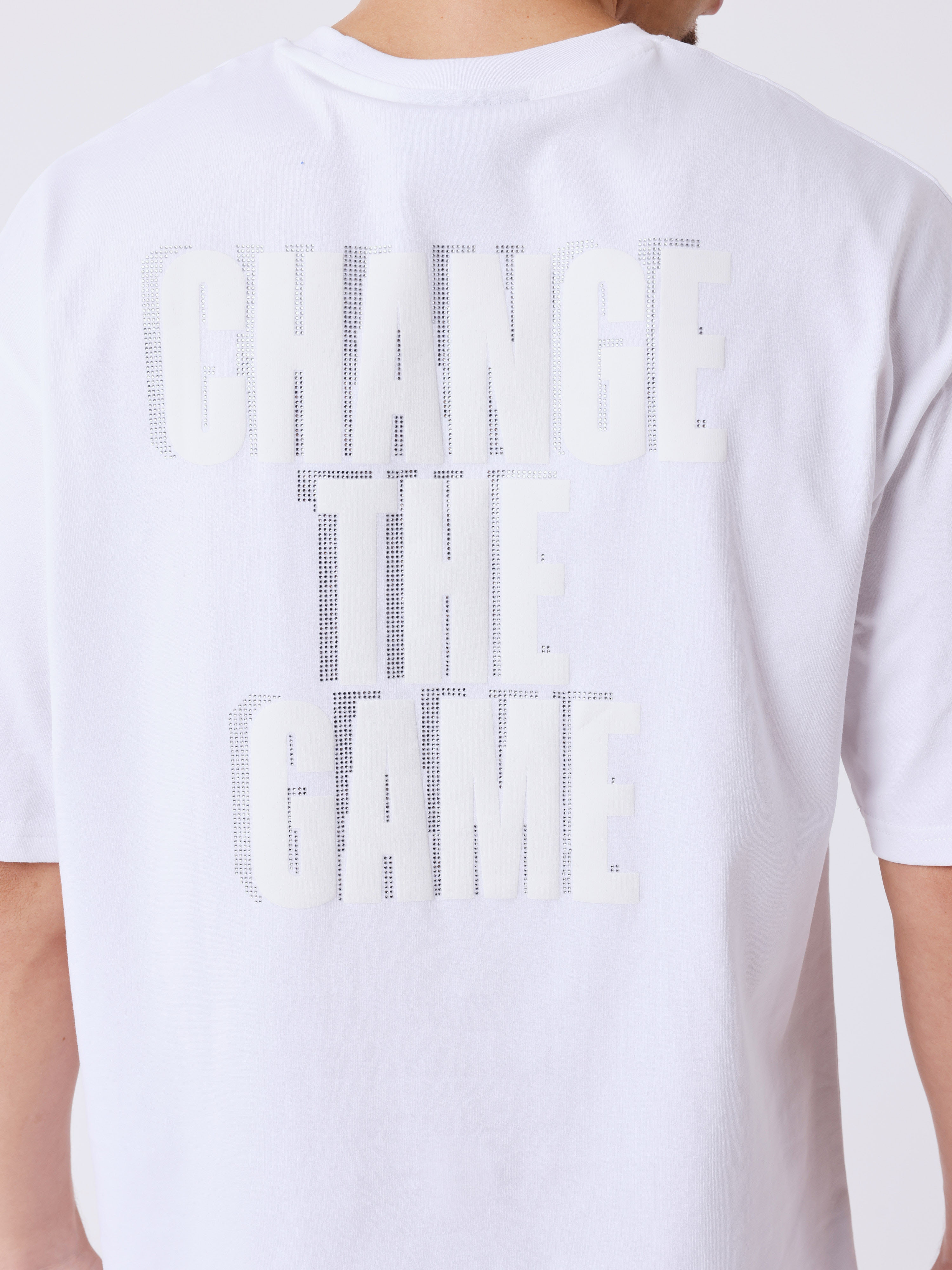 Camiseta de manga corta con strass-4