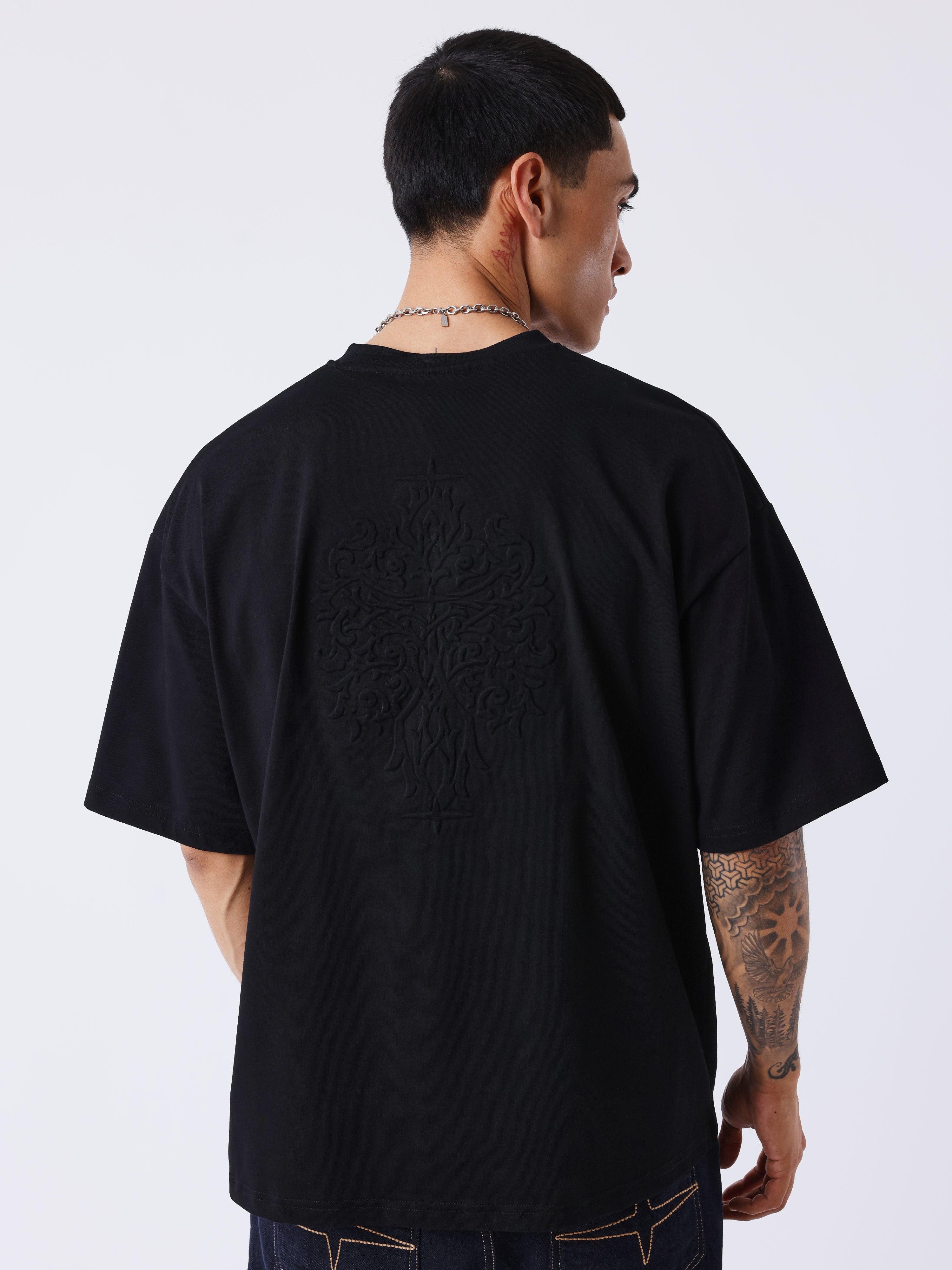 T-shirt à motif embossé-2