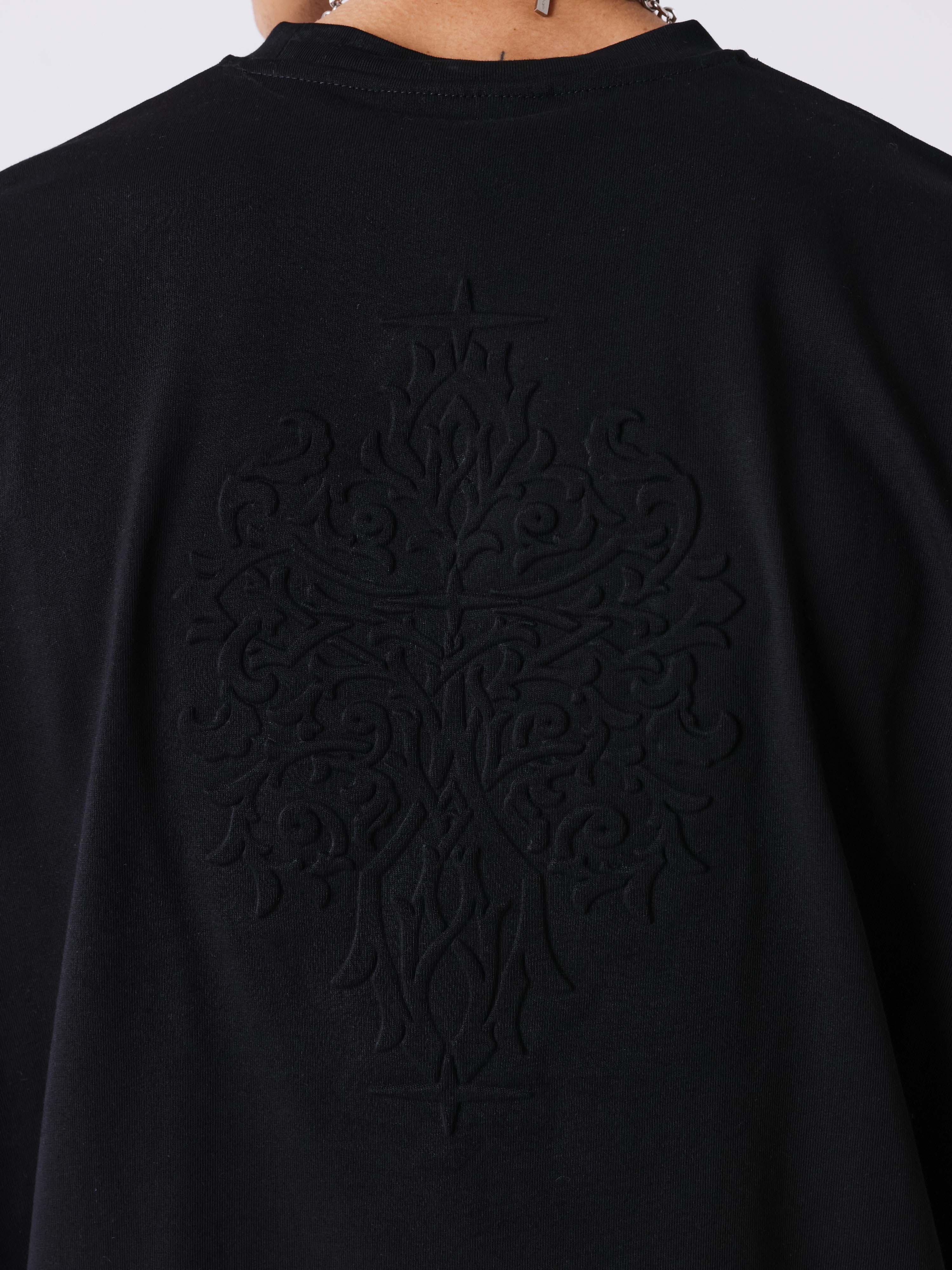 T-shirt à motif embossé-8
