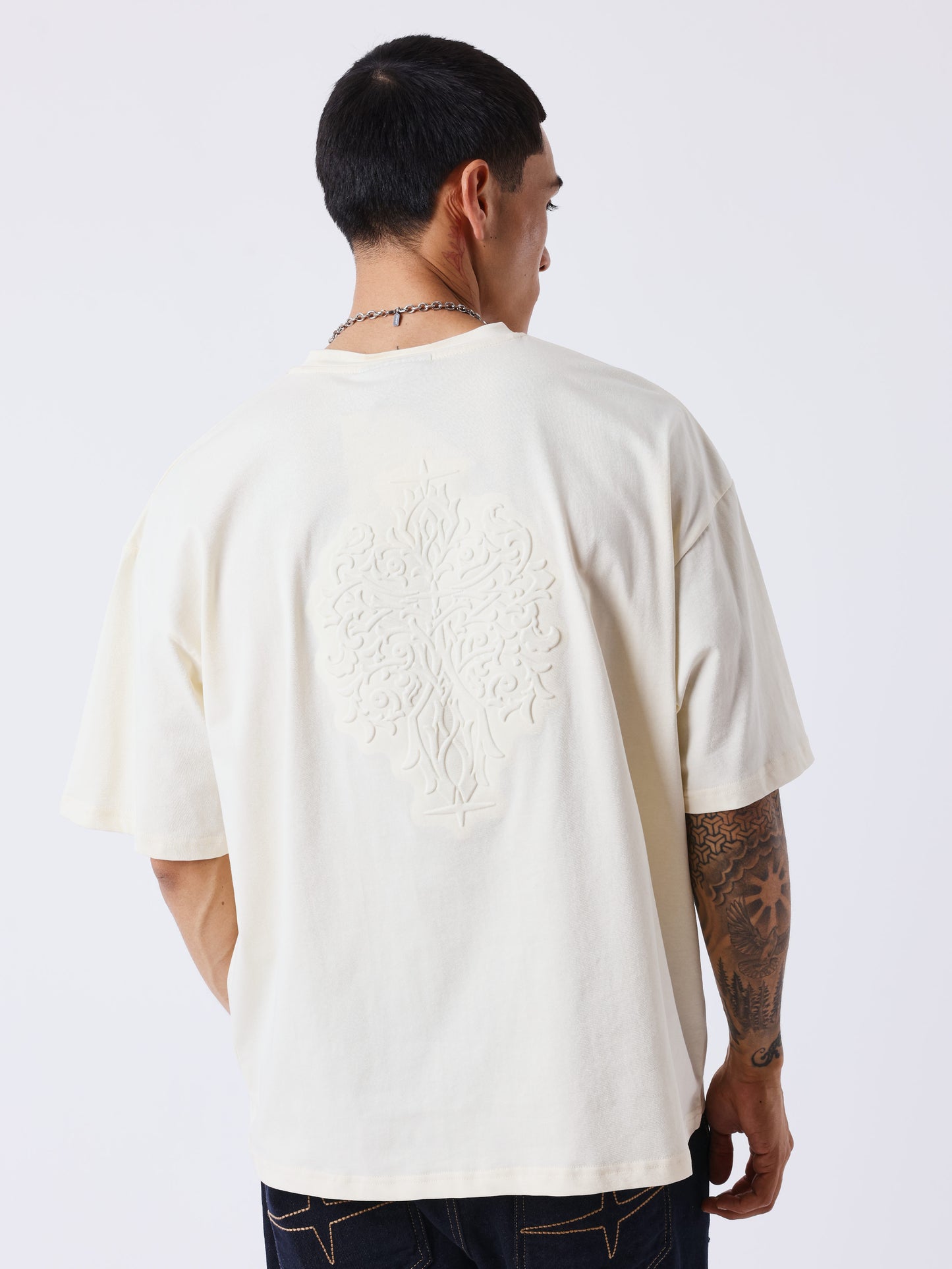 T-shirt à motif embossé