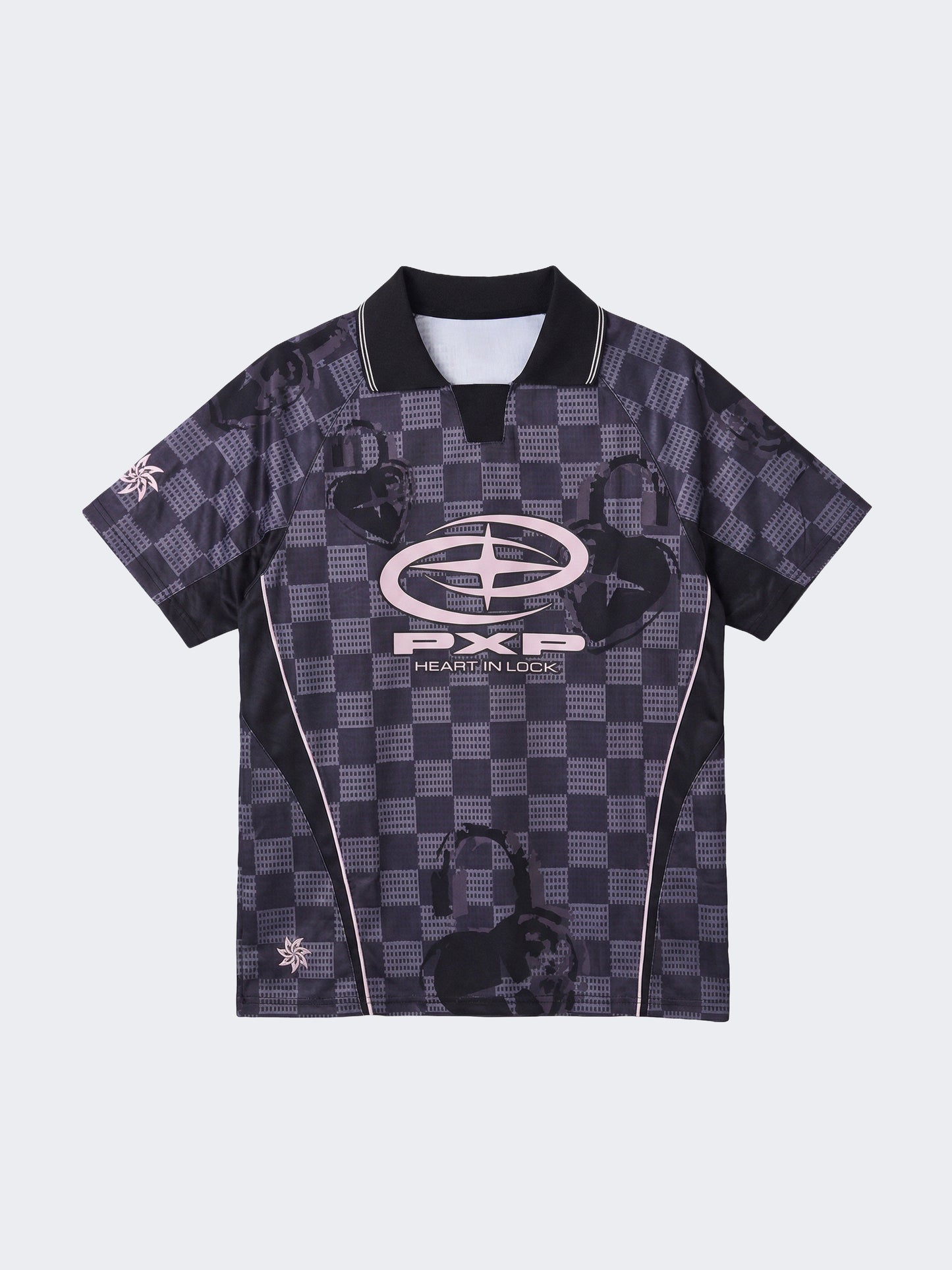 Maillot manches courtes à col polo Love story