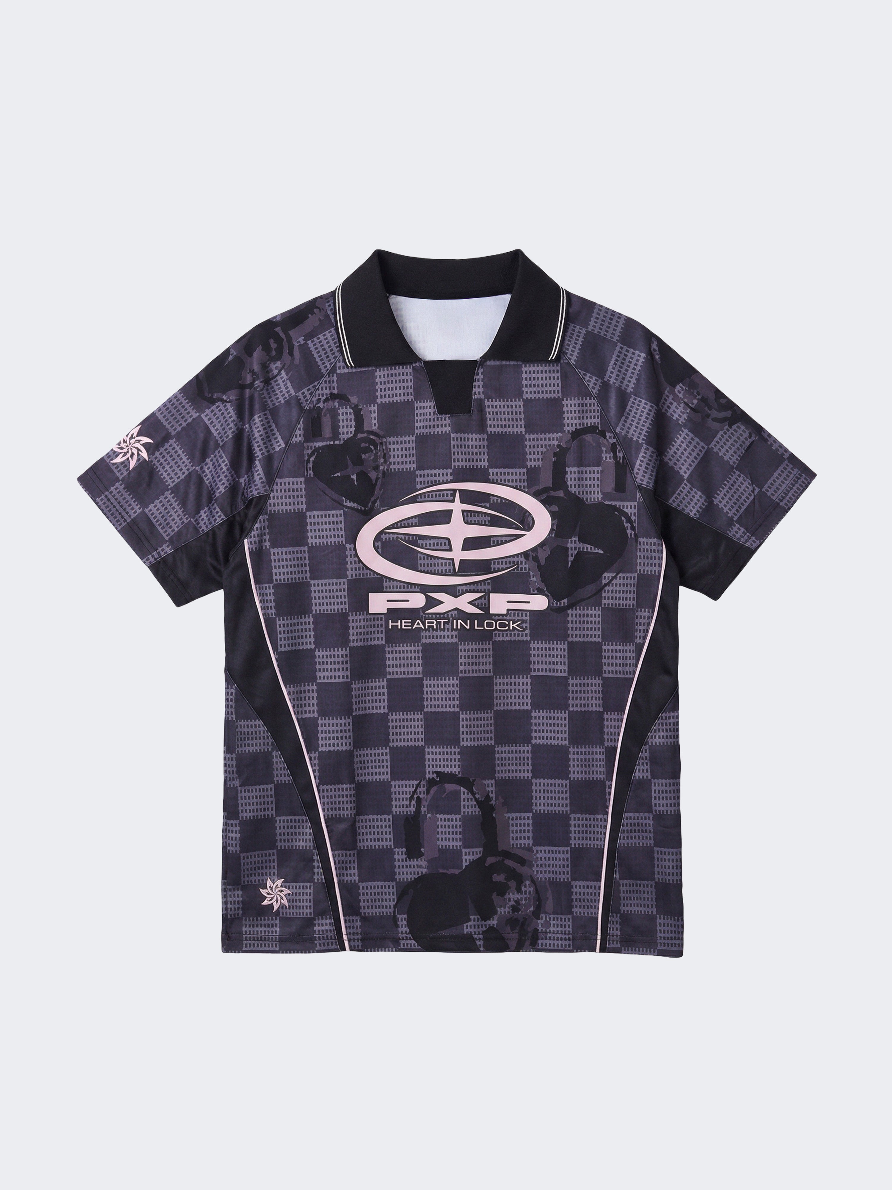 Maillot manches courtes à col polo Love story-6