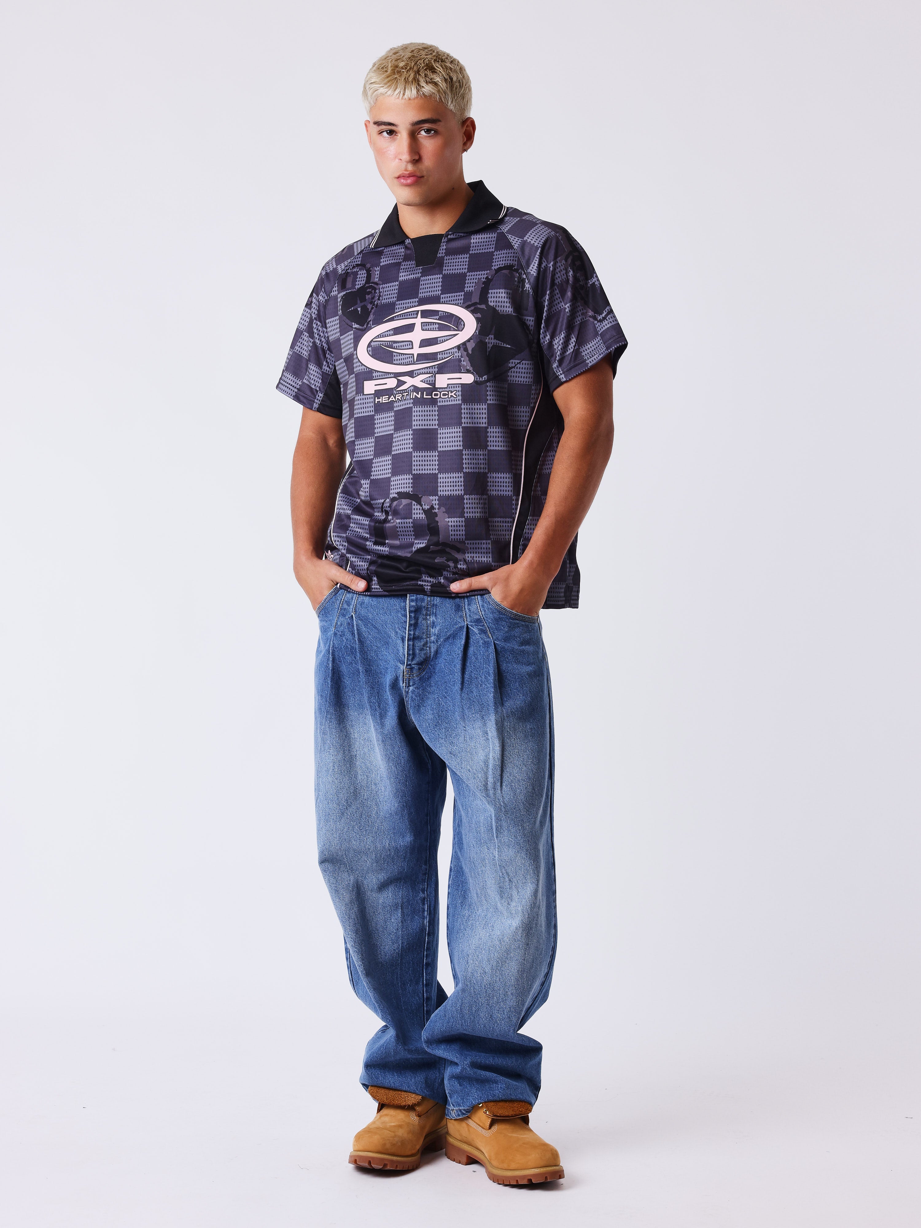 Maillot manches courtes à col polo Love story-5