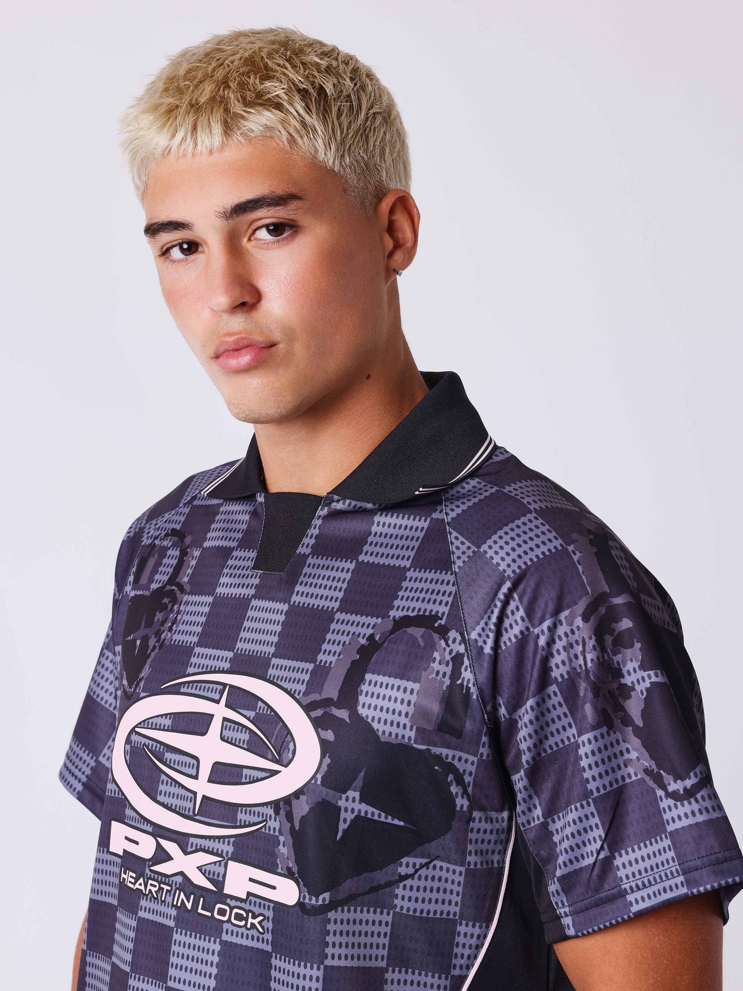 Maillot manches courtes à col polo Love story