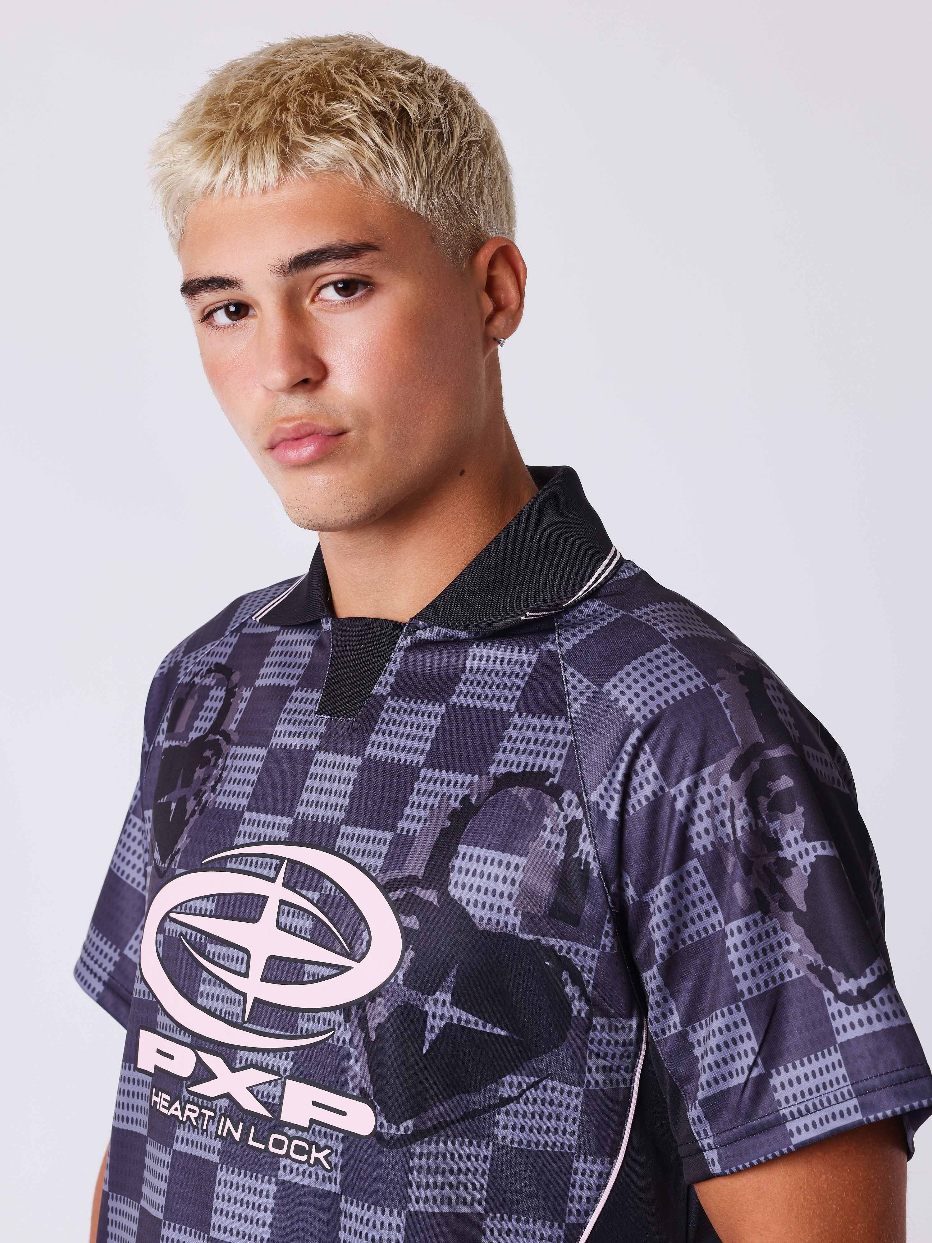 Maillot manches courtes à col polo Love story-3