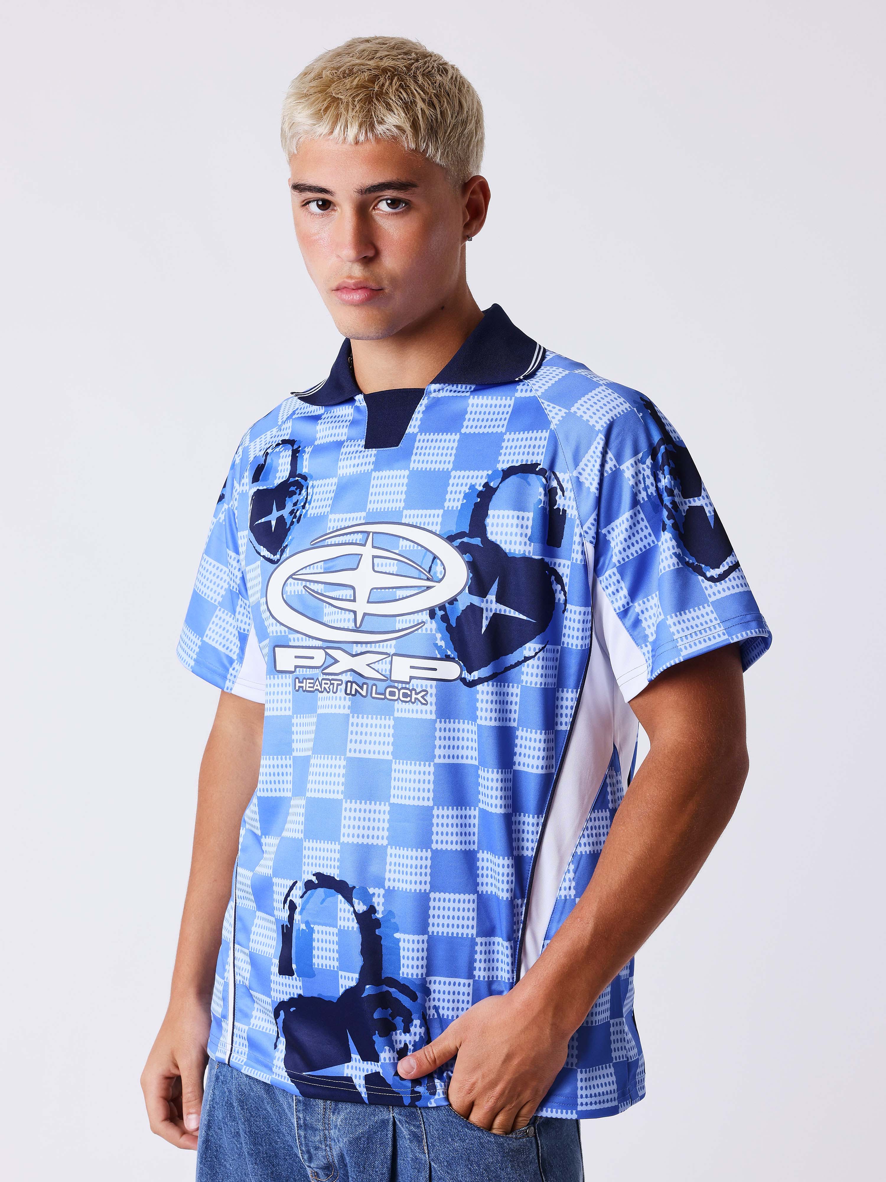 Maillot manches courtes à col polo Love story-1