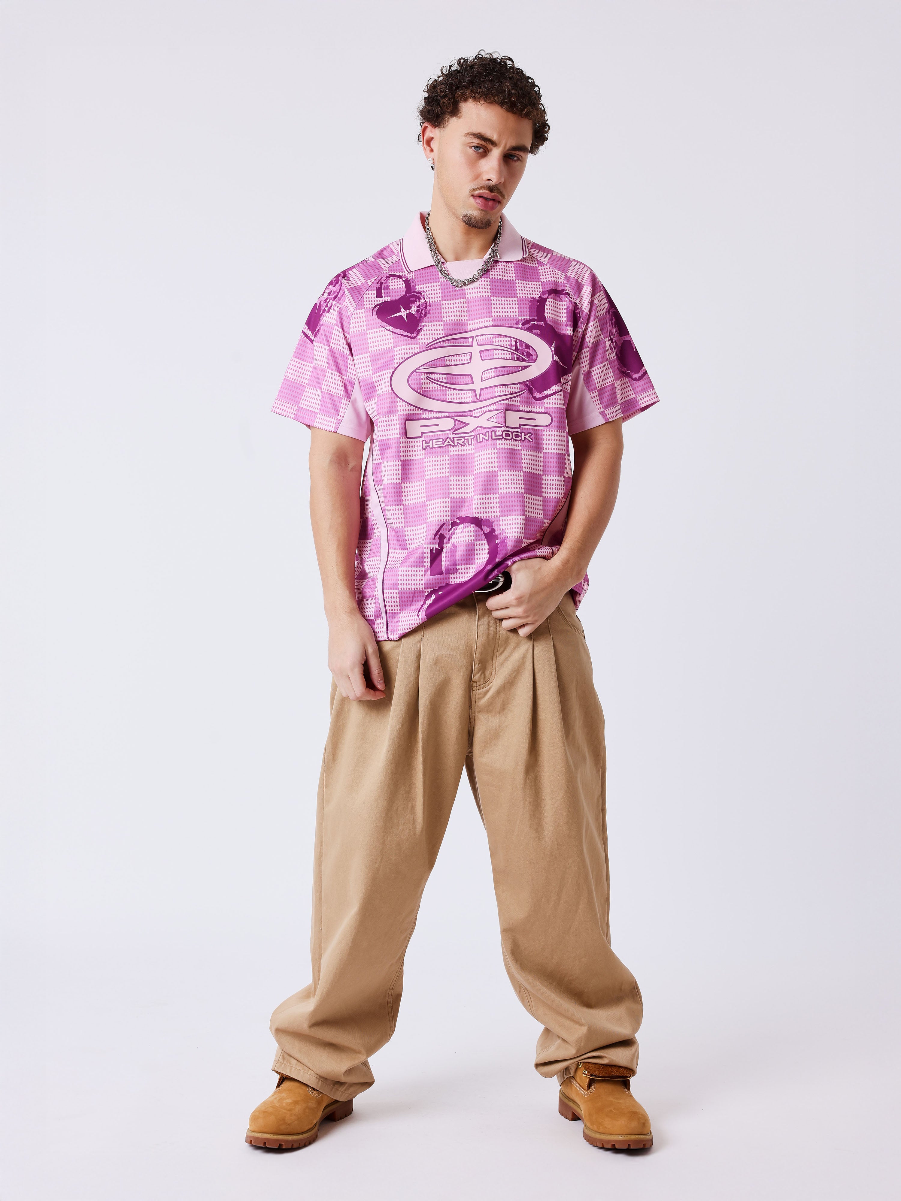 Maillot manches courtes à col polo Love story-5