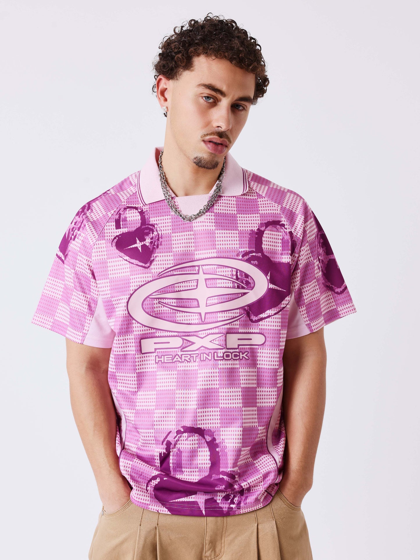 Maillot manches courtes à col polo Love story