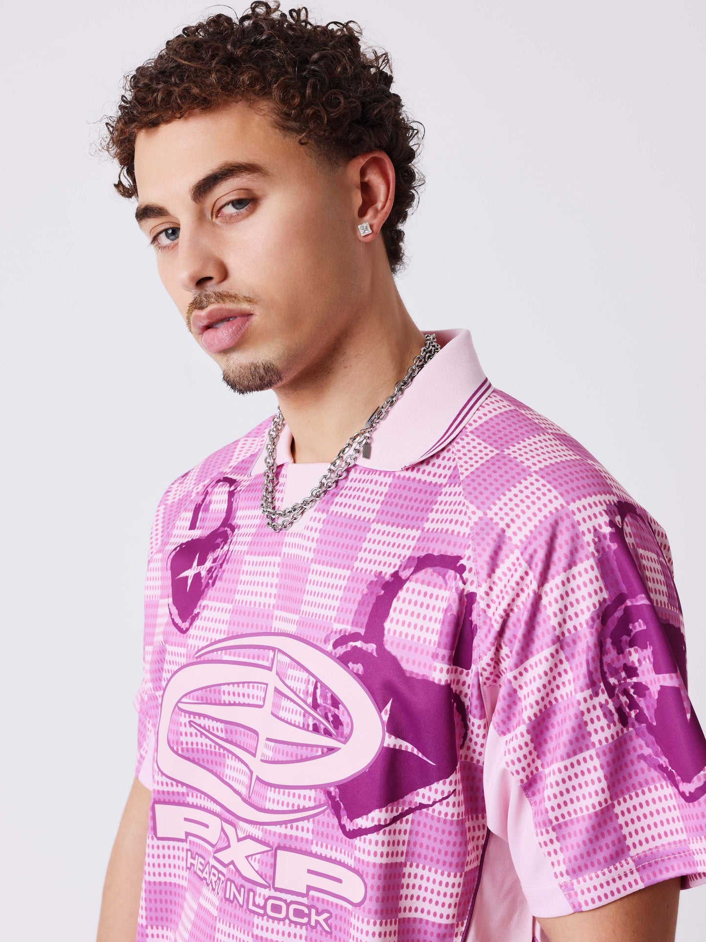 Maillot manches courtes à col polo Love story