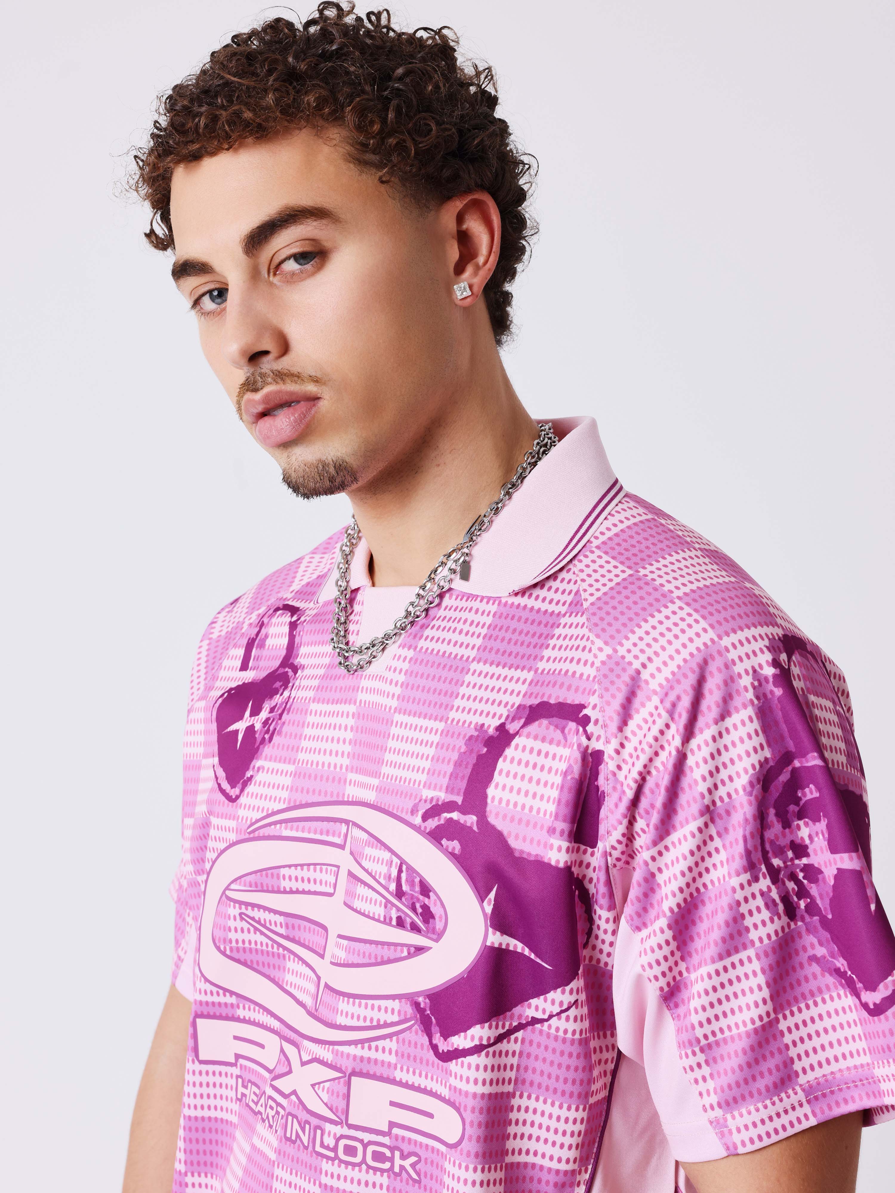 Maillot manches courtes à col polo Love story-3