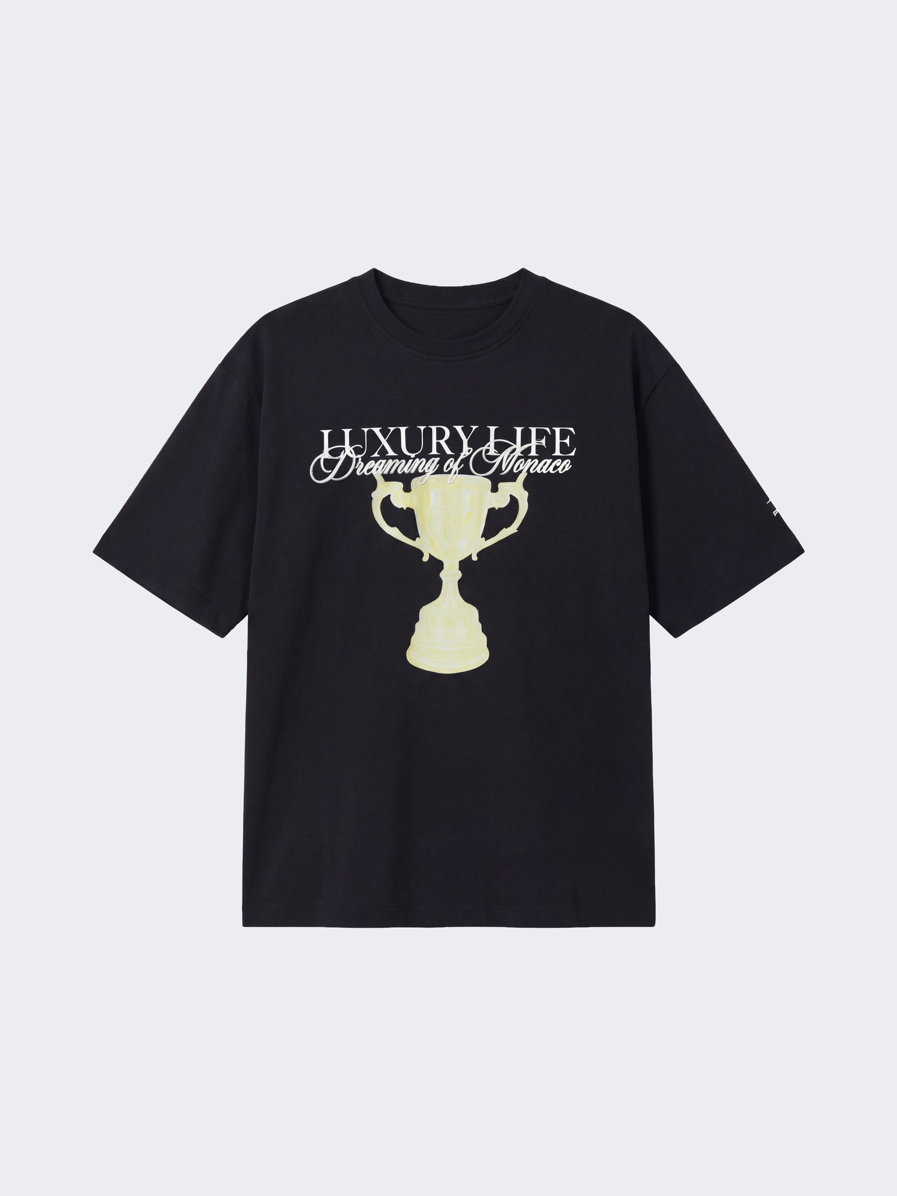 Herr T-shirt med tryck och broderat Champion-motiv-6