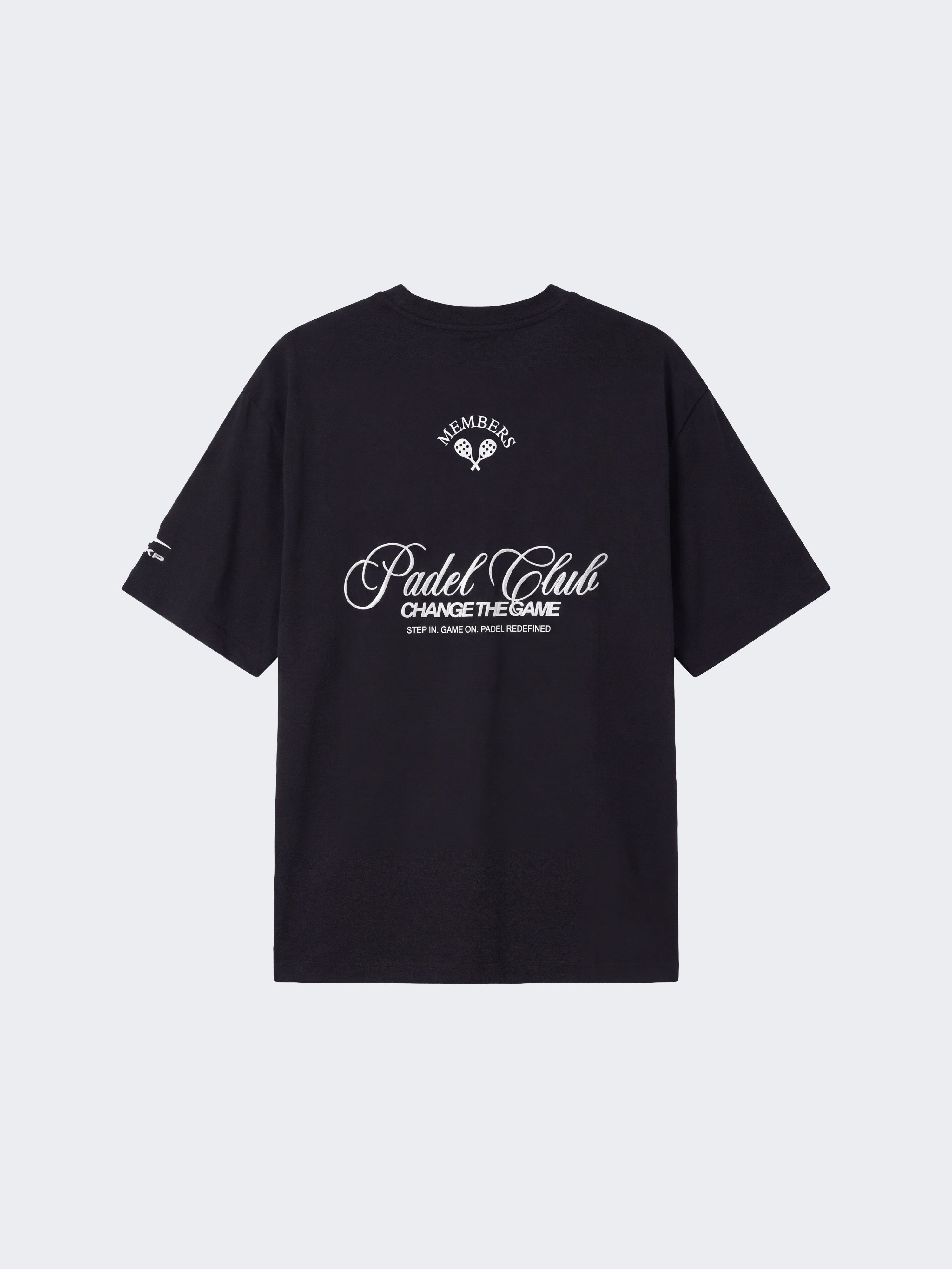 Herr T-shirt med tryck och broderat Champion-motiv-7
