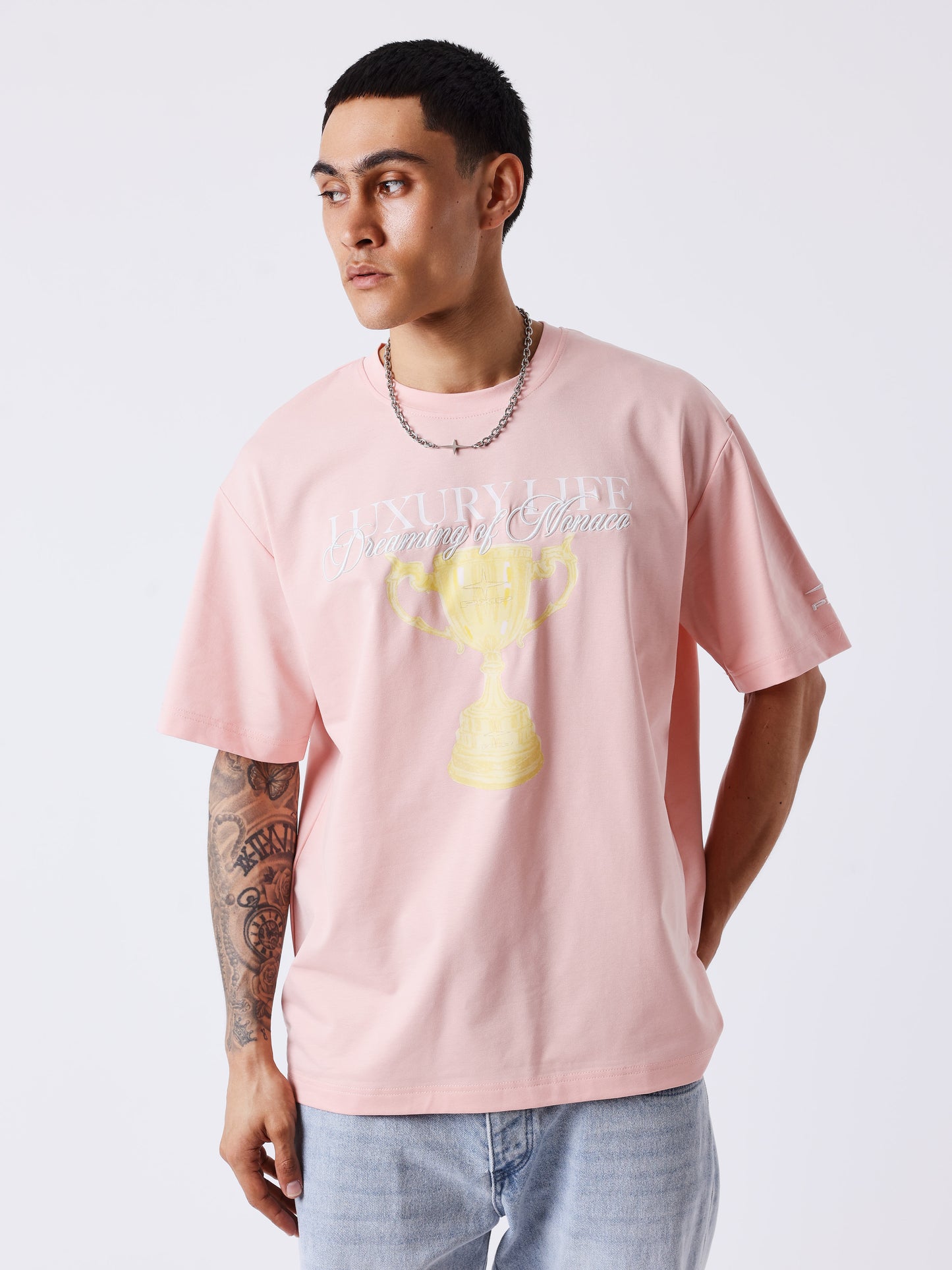 T-shirt stampato e ricamato con motivo Champion