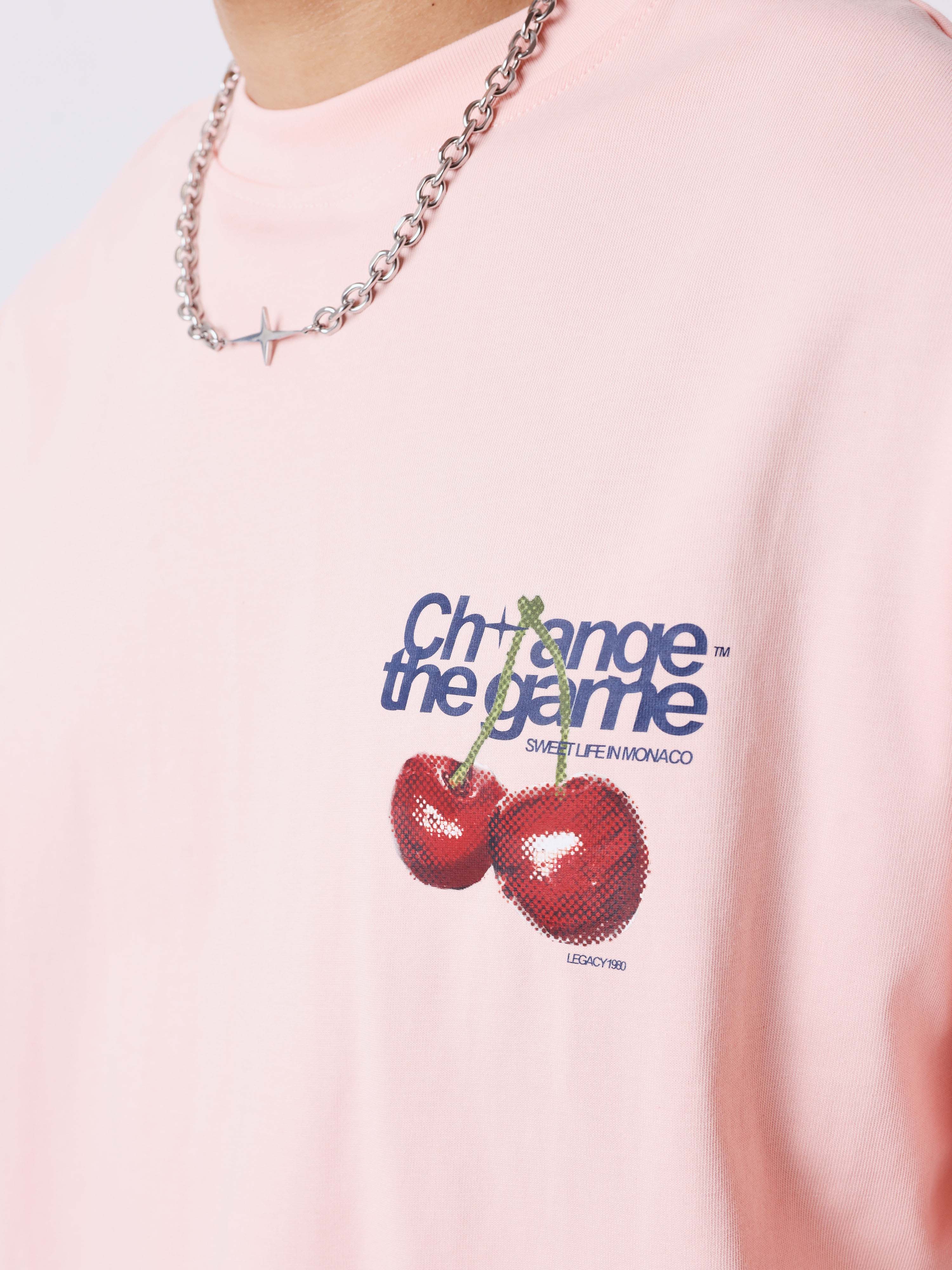 Camiseta de manga corta con estampado de cerezas-3