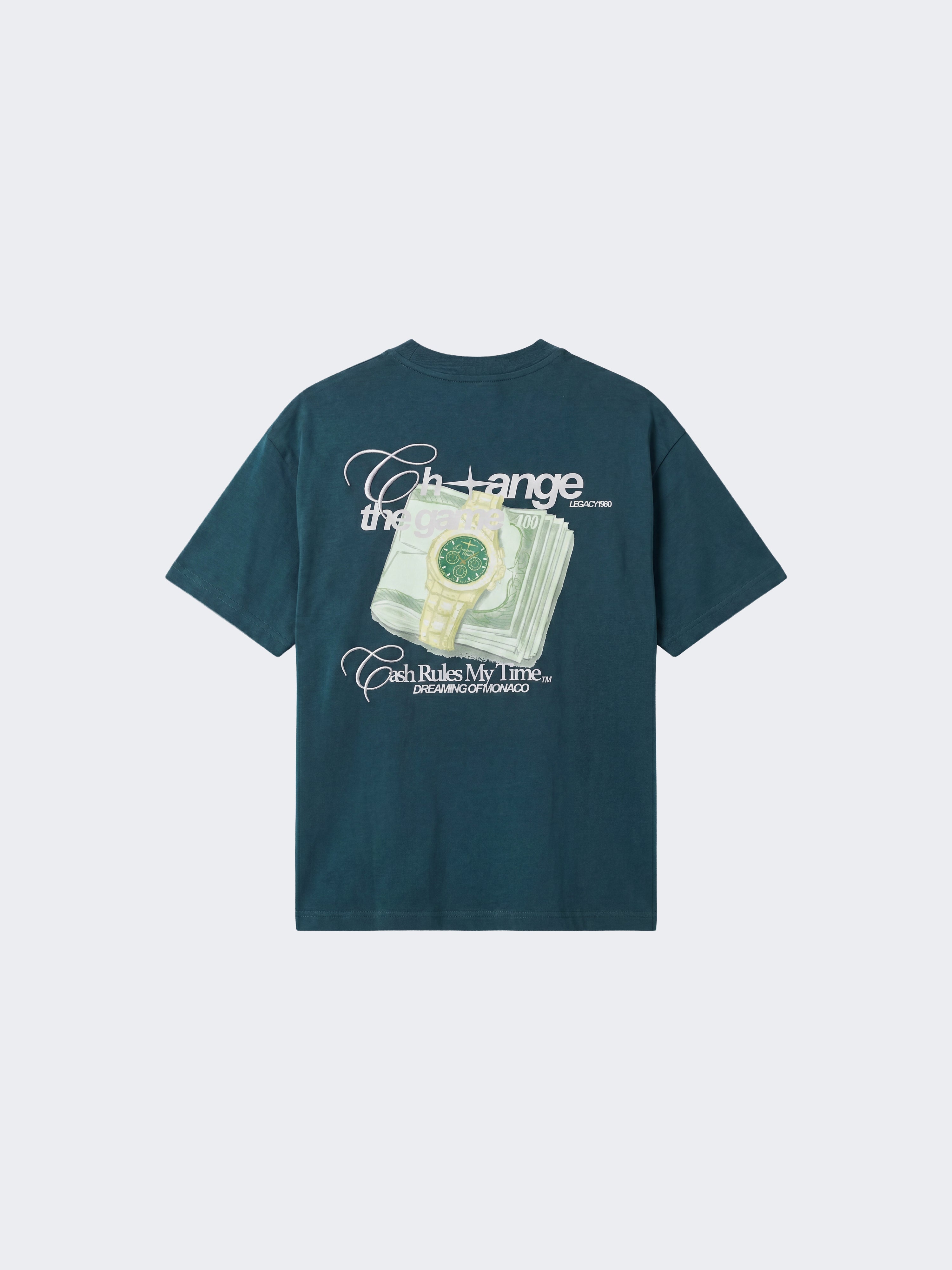T-shirt imprimé Cash Rules My Time-7