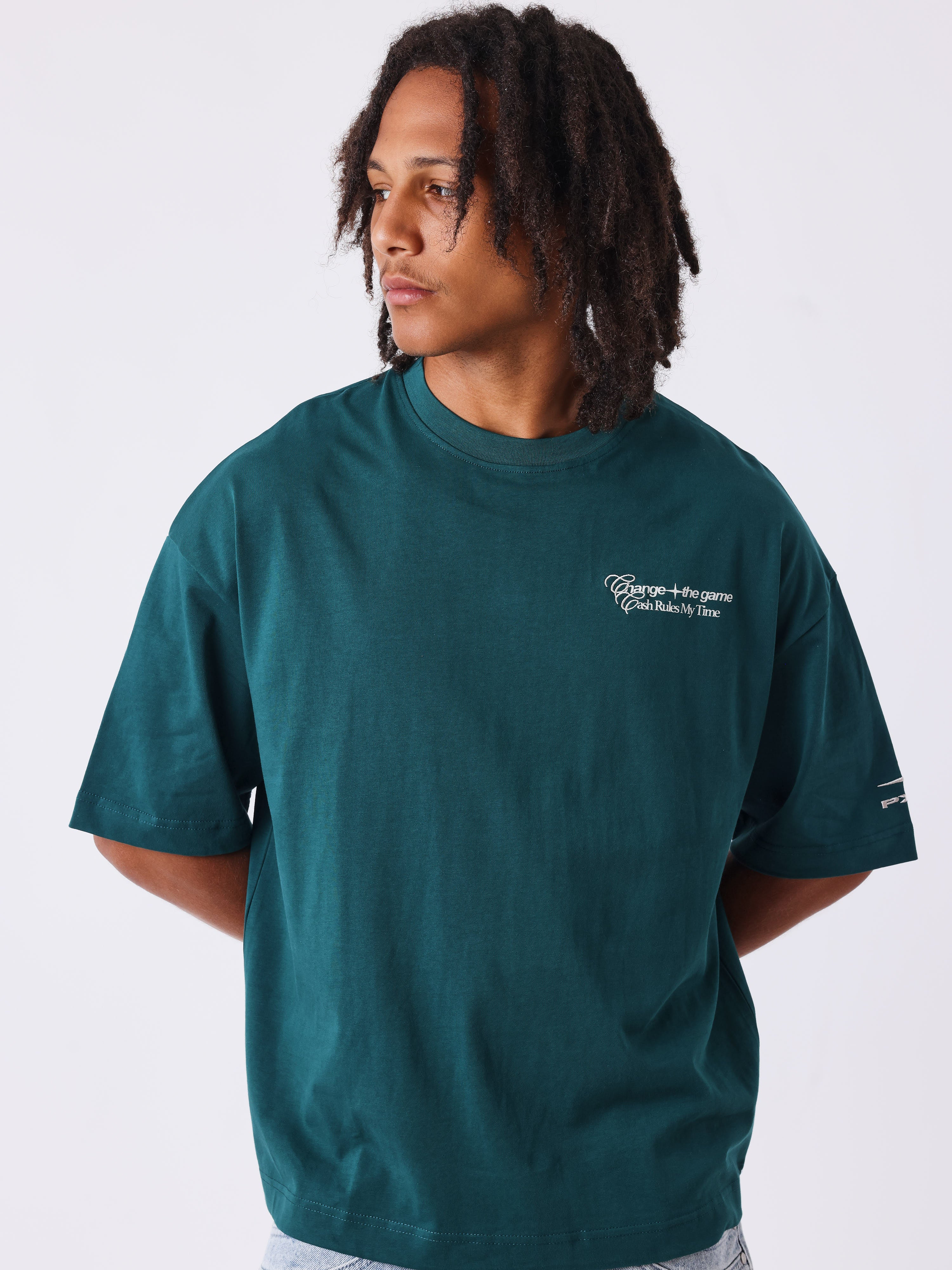T-shirt imprimé Cash Rules My Time-1