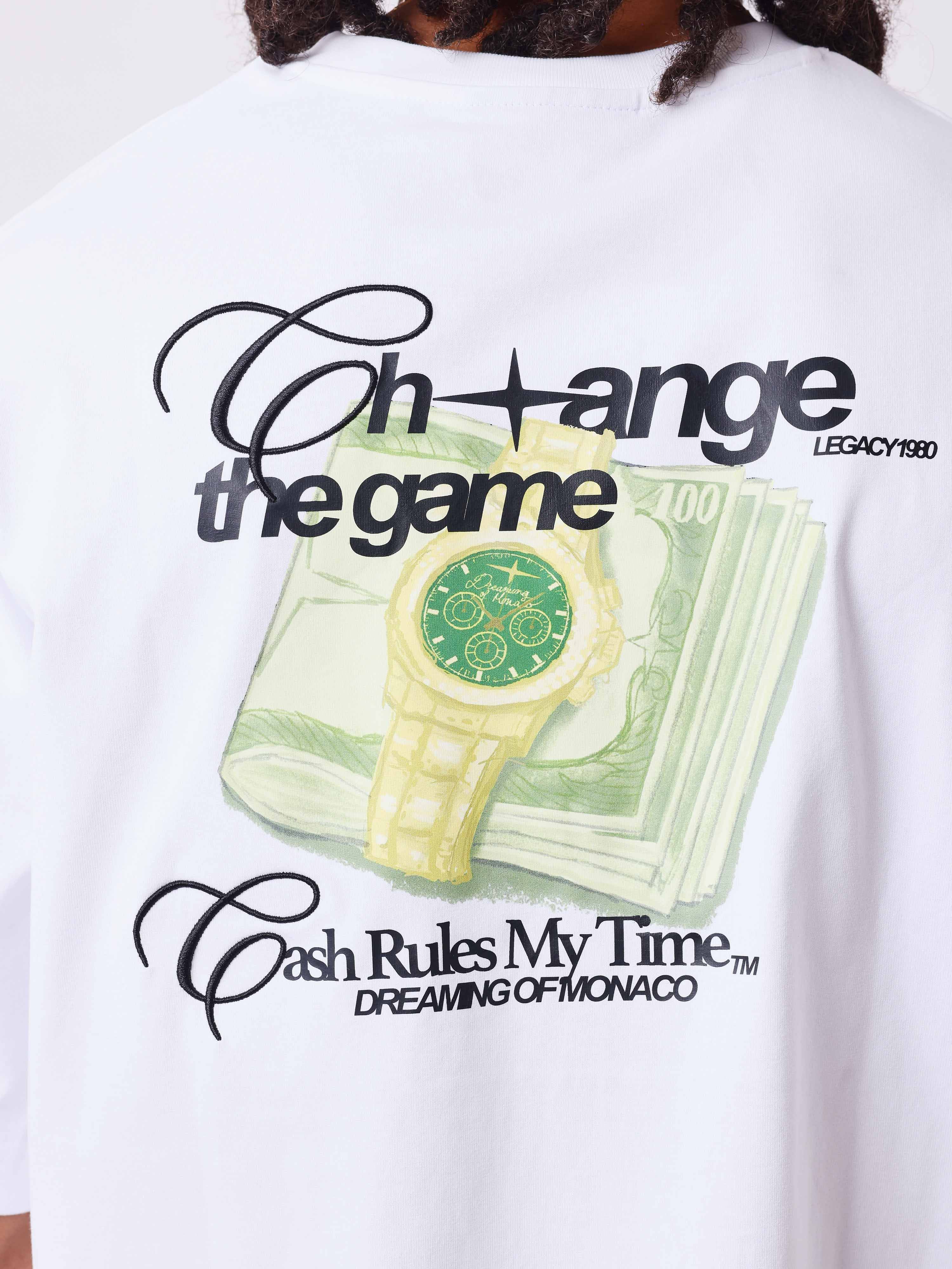 T-shirt imprimé Cash Rules My Time-6