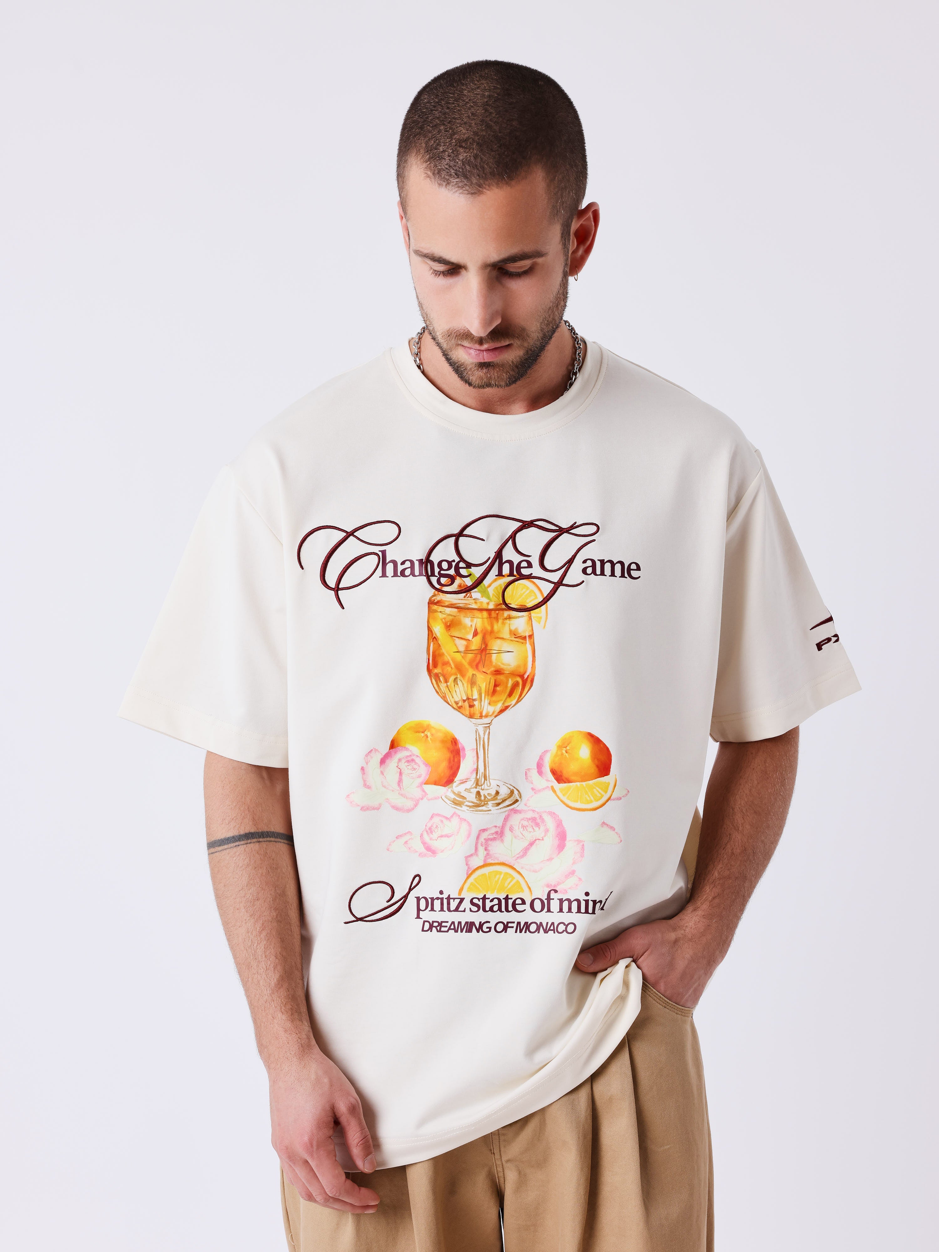 Spritz Monaco tryckt T-shirt-1