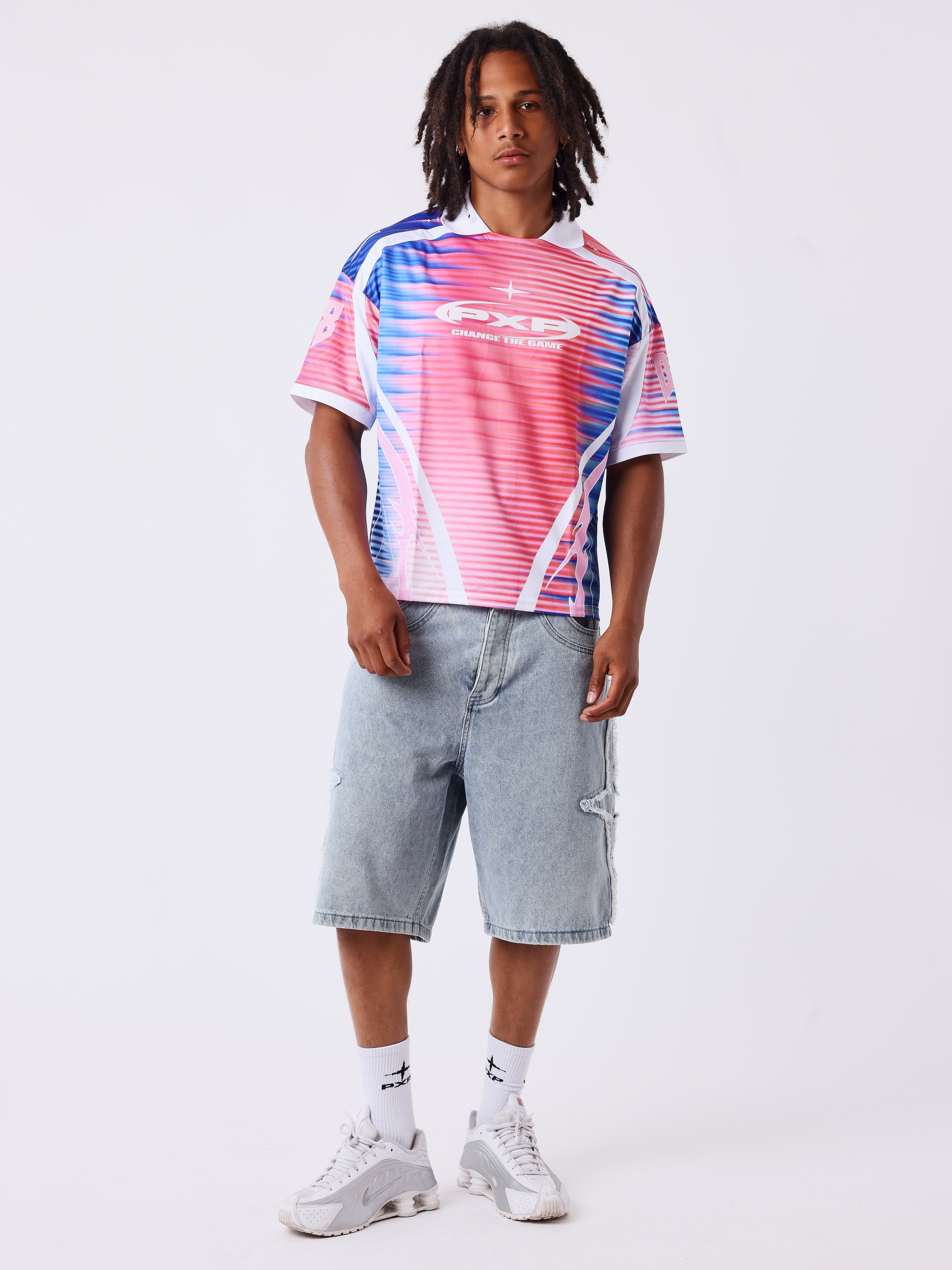 Camisola estampada com gola polo-5
