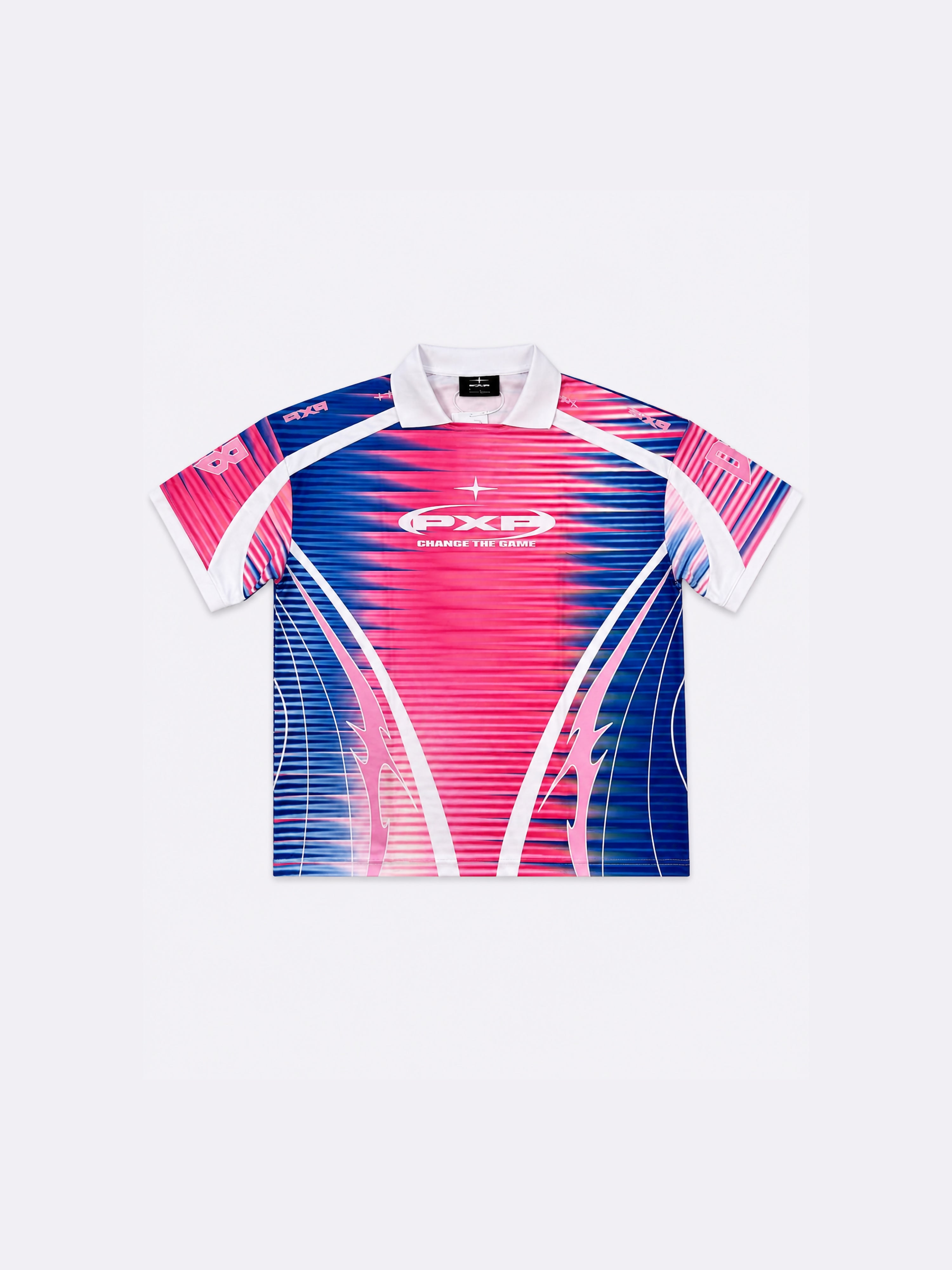 Camisola estampada com gola polo-1